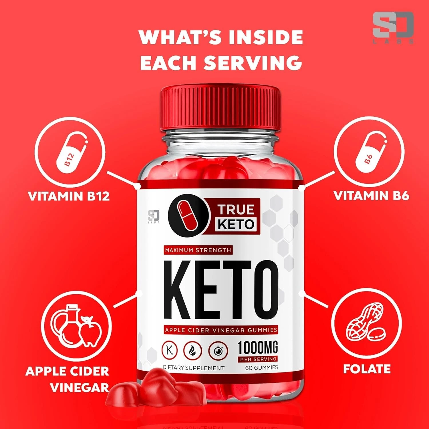 TRUE KETO GUMMIES - TRUE KETO MAXIUM STRENGHT KETO APPLE CIDER VINEGAR GUMMIES