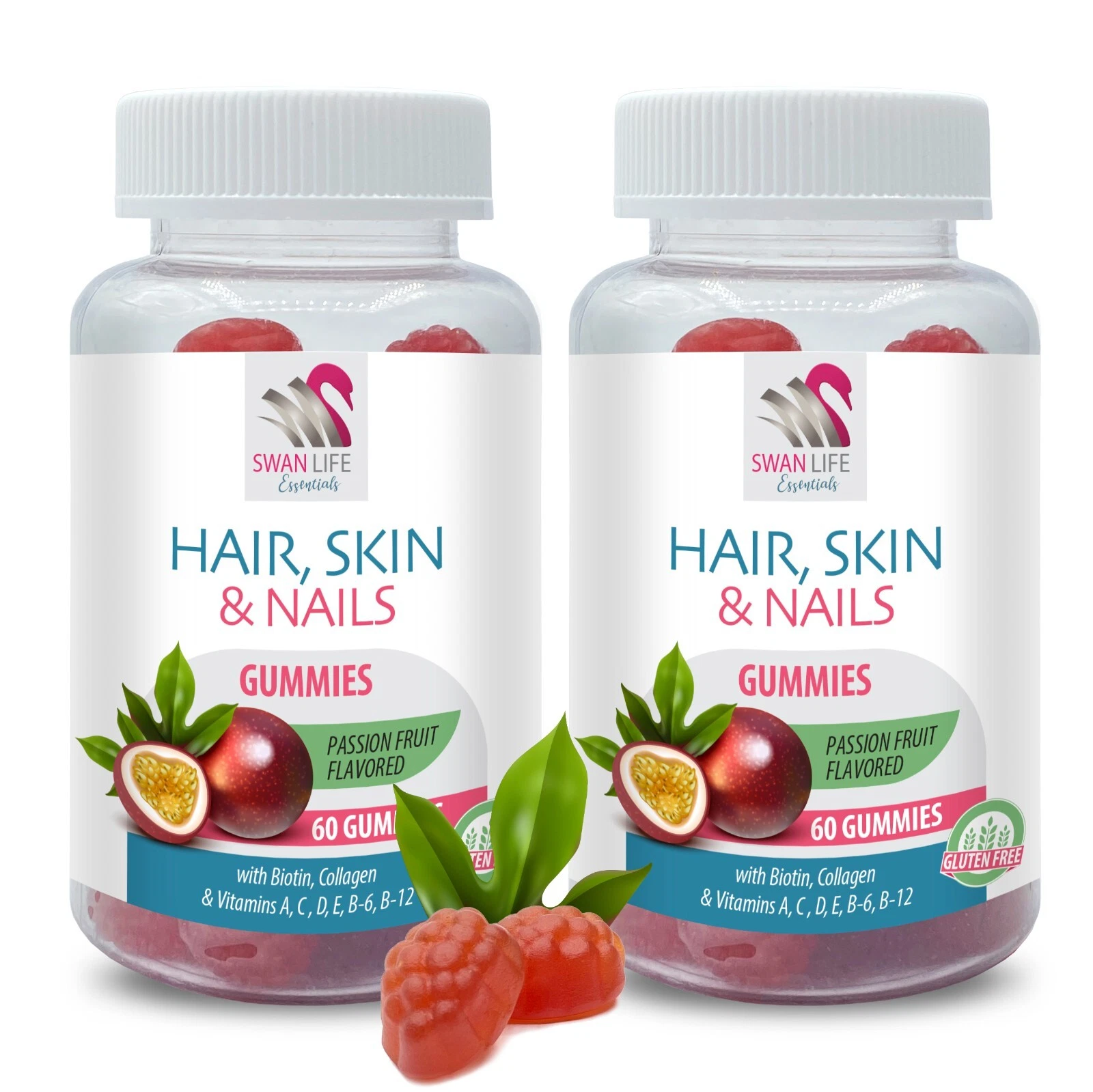 Revitalized look - HAIR, SKIN & NAILS - Lustrous hair 2 Bottles 120 Gummies