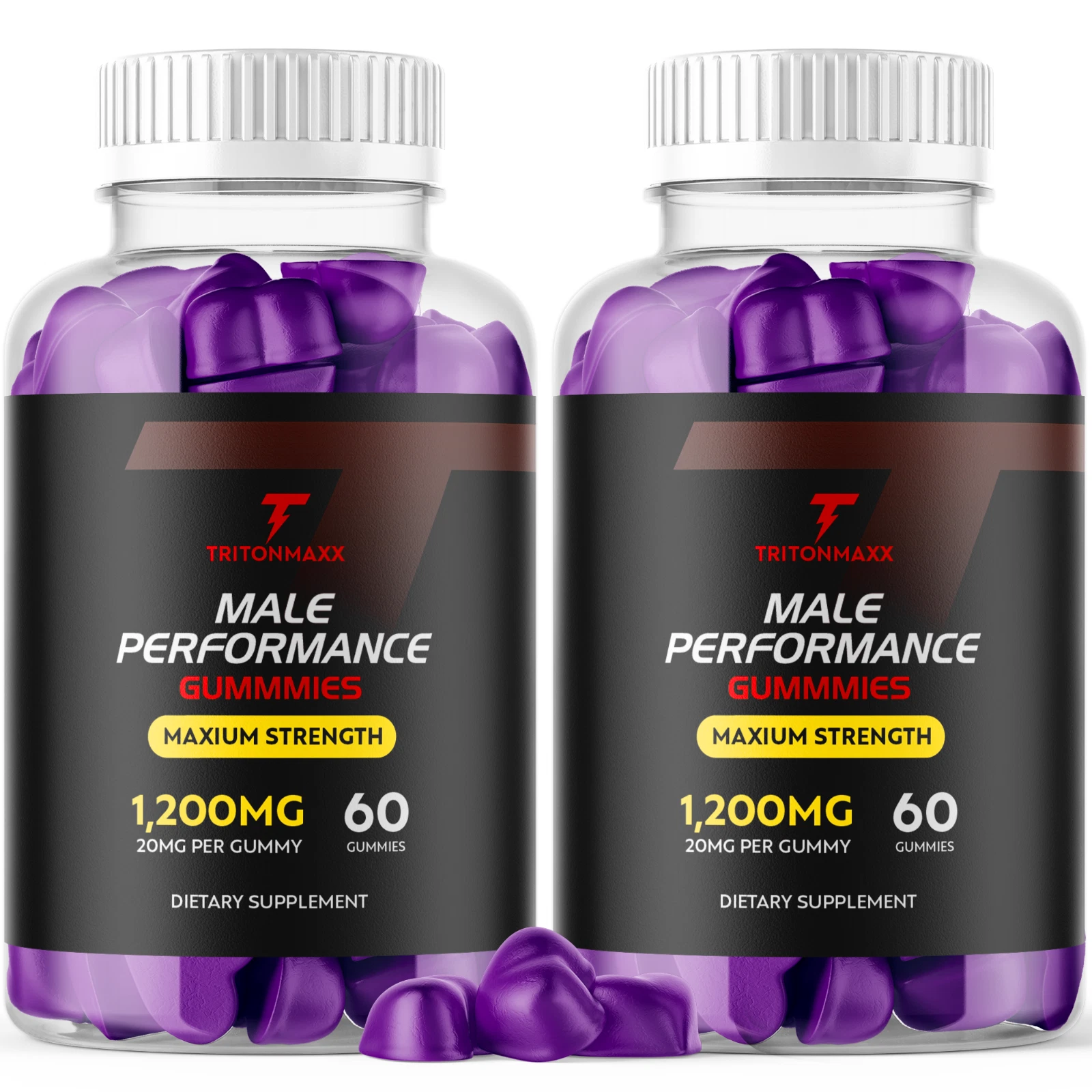 Triton Maxx Gummies for Men Max Strength Formula Vitamin Supplement 120 Gummies
