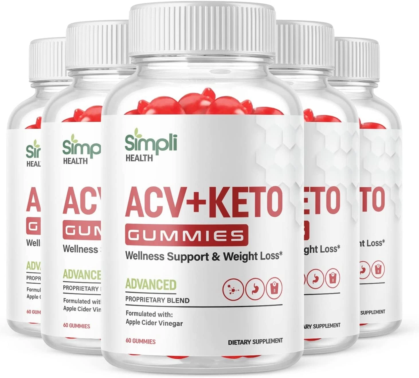 5-Simpli Health Keto ACV Gummies, Weight Loss, Fat Burner, Appetite Suppressant