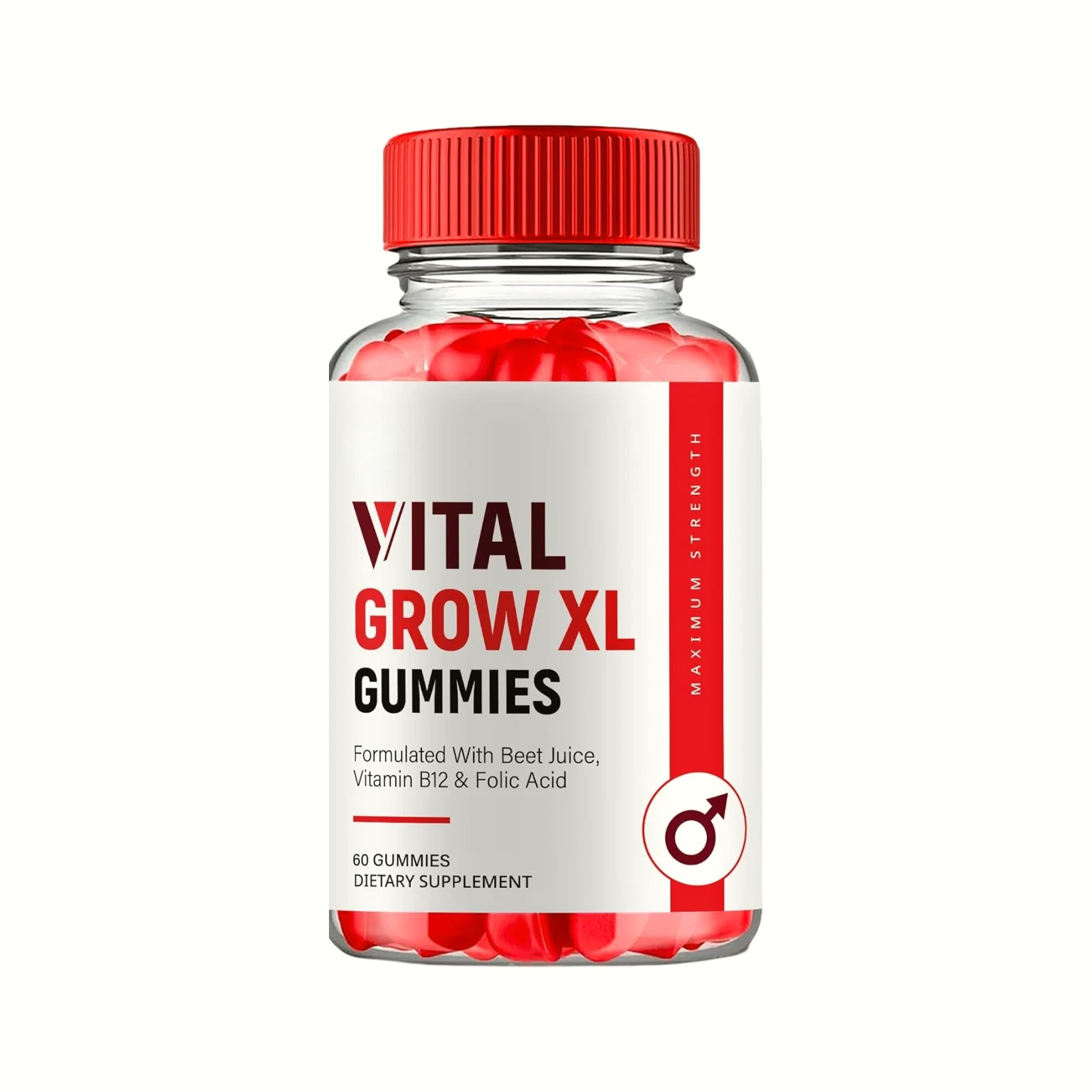 Vital Grow XL Gummies For Men - Advanced Formula Supplement - 60 Gummies
