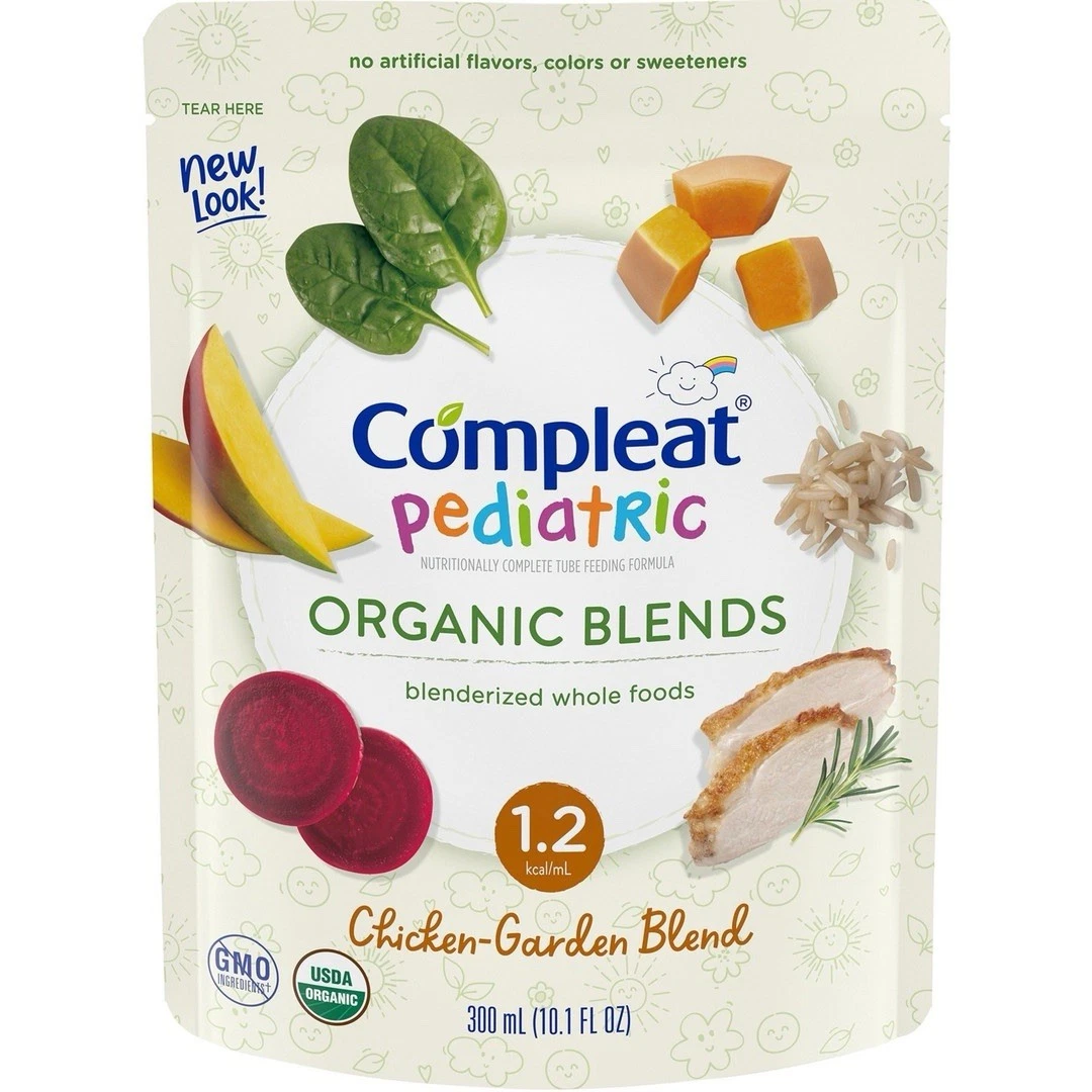 Compleat Pediatric Organic Blends Tube Feeding Chicken-Garden 10.1 oz 24 Ct