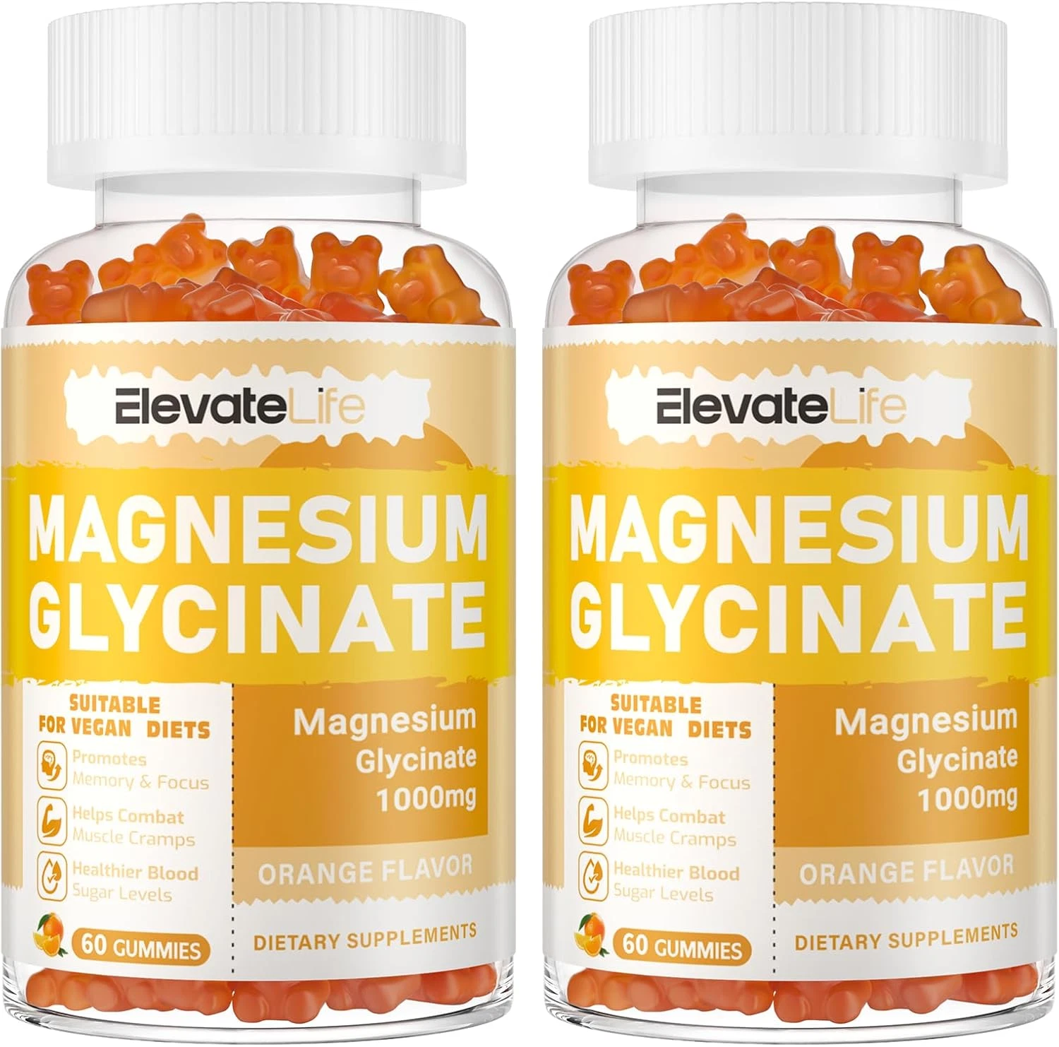 Magnesium Glycinate Gummies 1000Mg - Sugar Free Magnesium Potassium Supplemen...