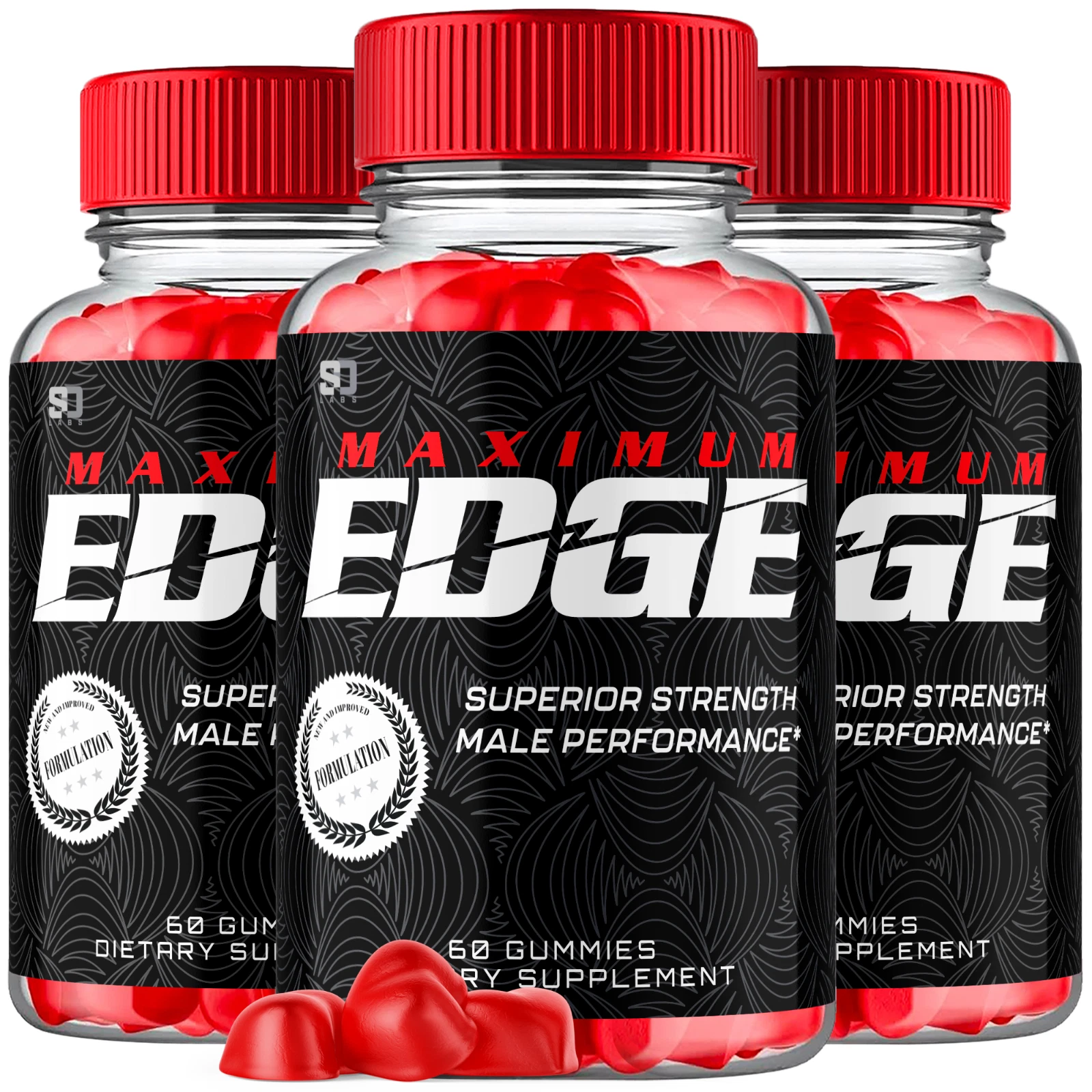 Maximum Edge Male Health Gummies Superior Strength Male Performance 180ct 3 Pack