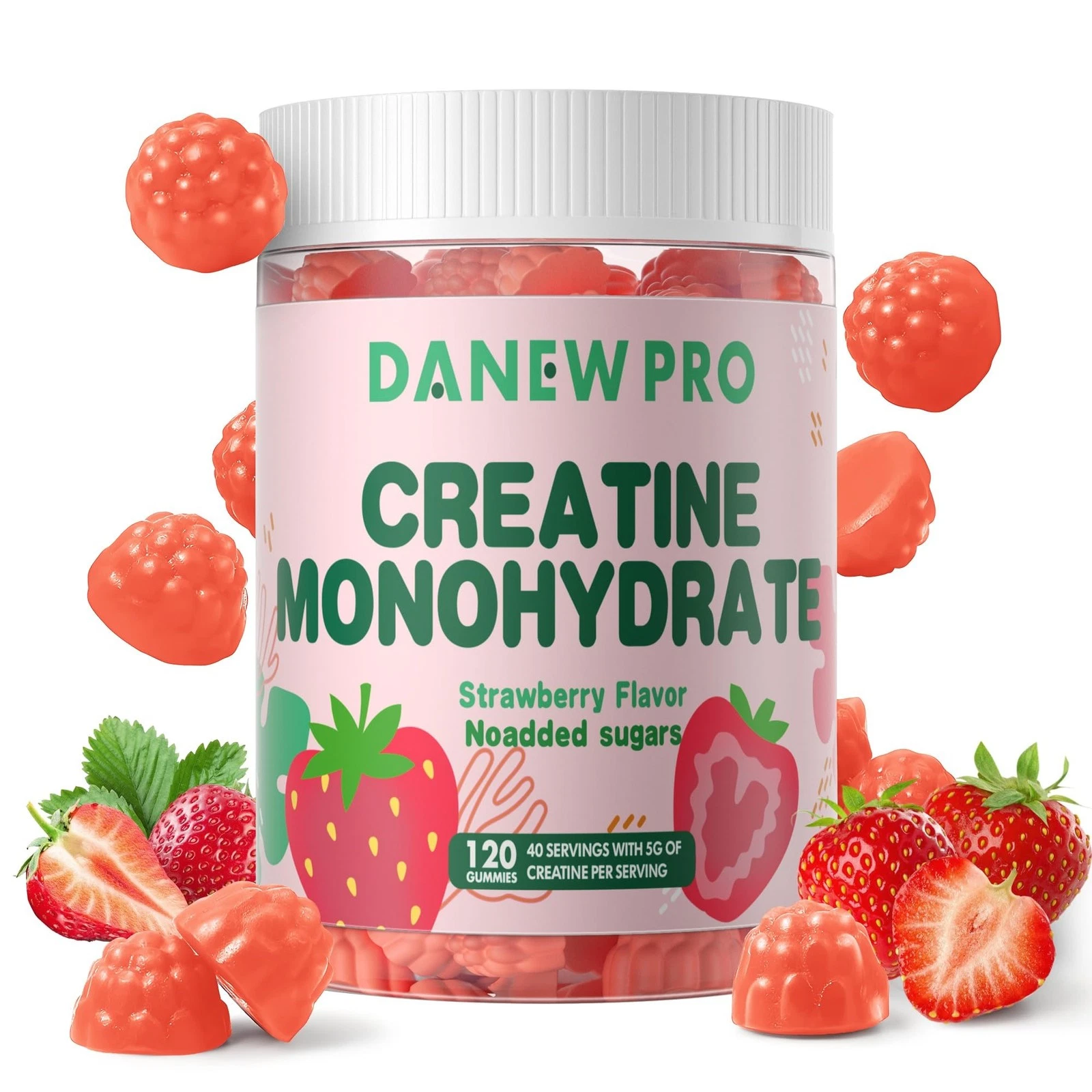 Creatine Monohydrate Gummies for Men & Women, Creatine Monohydrate for Muscle...