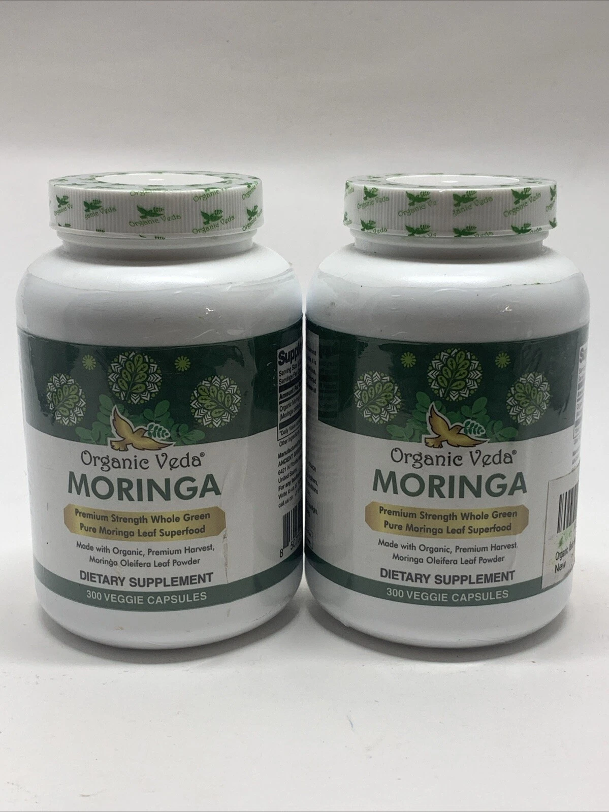 Organic Veda Moringa 300ct 06/26. (2 Pack)