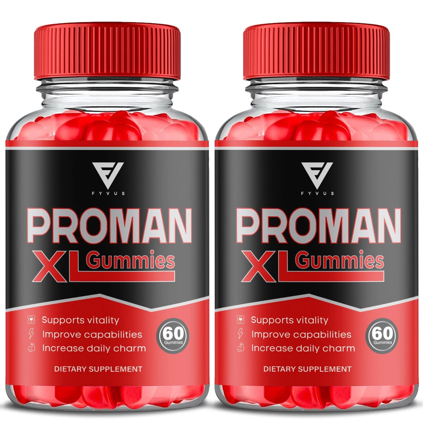 (2 Pack) Proman XL Gummies Pro Man XL Max Strength Formula (120 Gummies)
