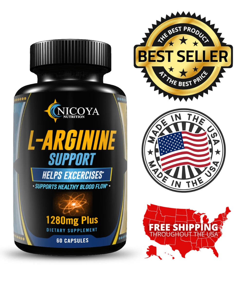 Nitric Oxide L-Arginine 1331 MG+ Boost Blood Flow, Stamina, Energy & Muscle Mass