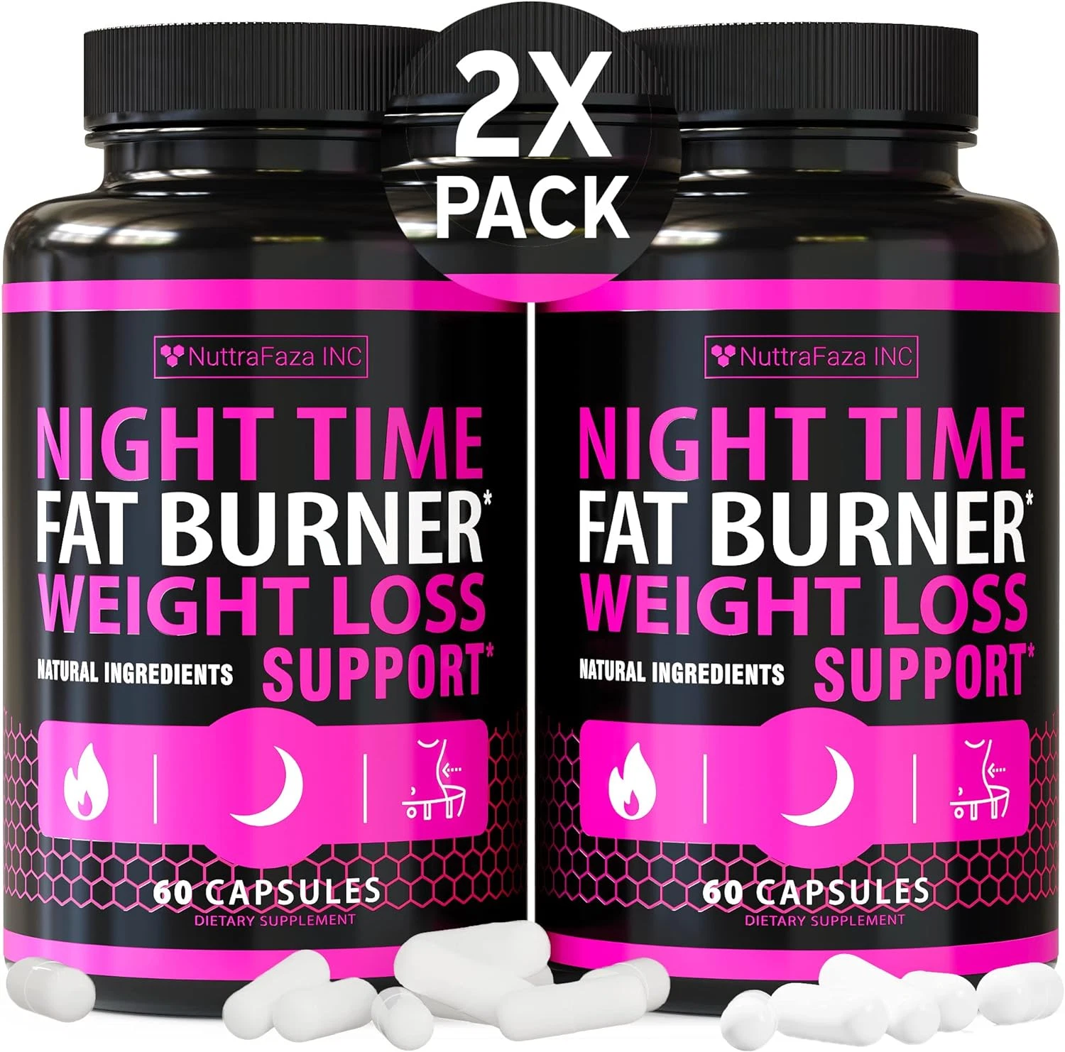 (2 Pack) Night Time Weight Loss Pills for Women - Advanced Weight Loss Supplemen