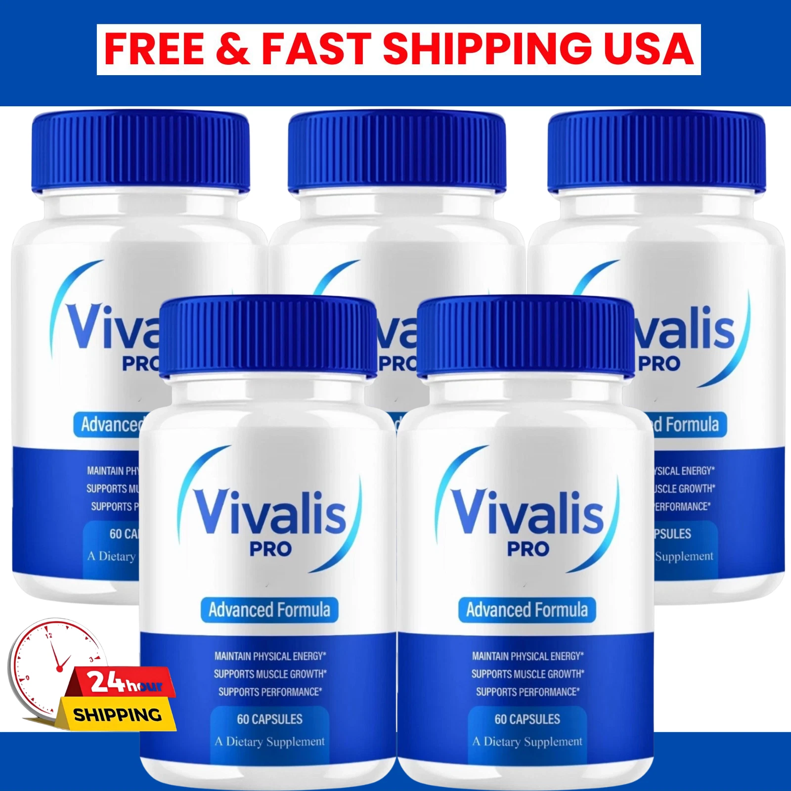 Vivalis Pills Vivales Advanced Performance Supplement (60 Capsules)-5pack