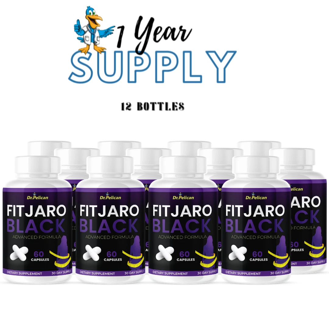 FitJaro Black- Healthy Dieting & Weight Support- 12 Bottles- 720 Capsules