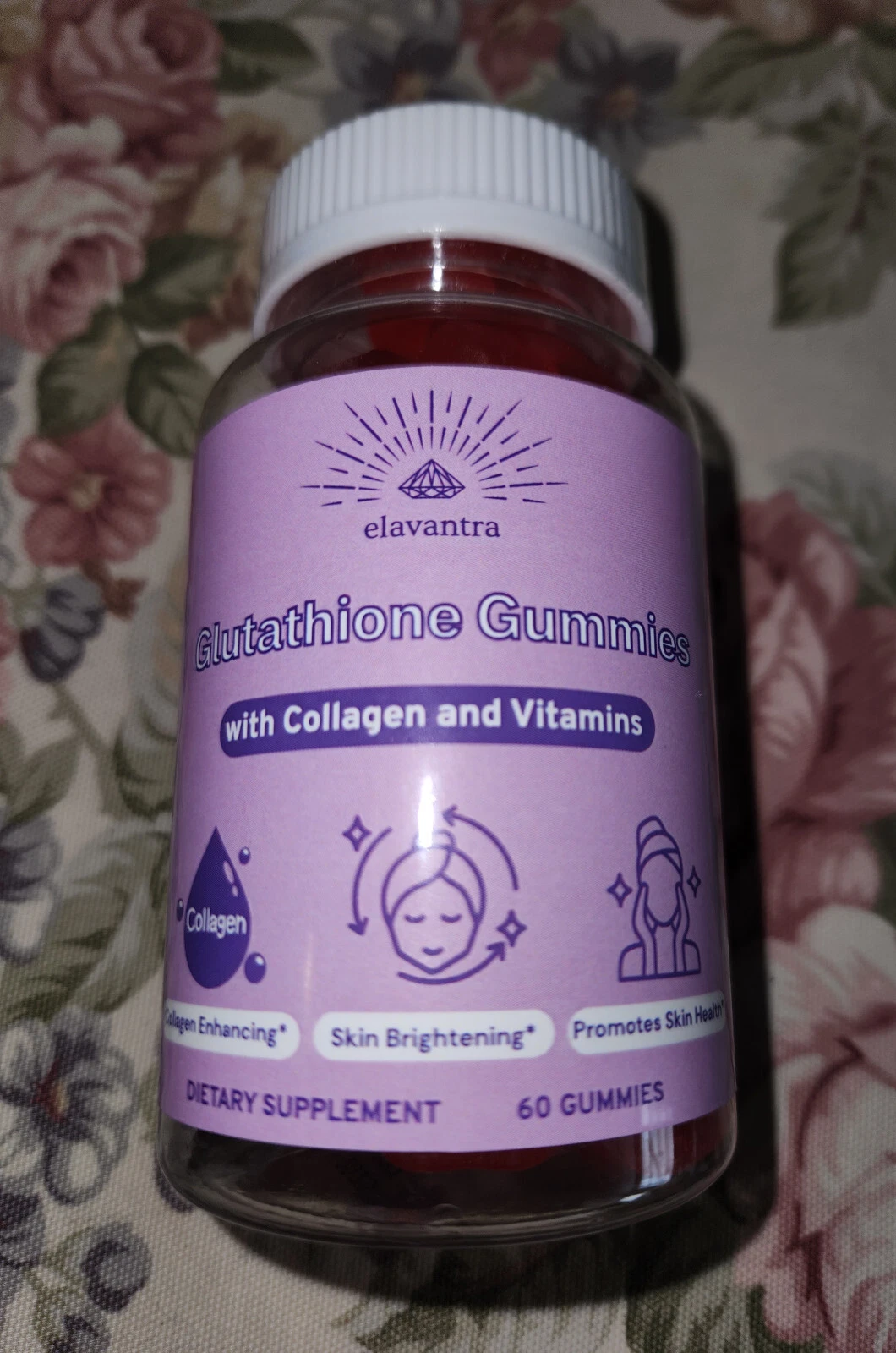 Elavantra Glutathione Gummies with Collagen ~ 1000mg Glutathione with Vitamin C
