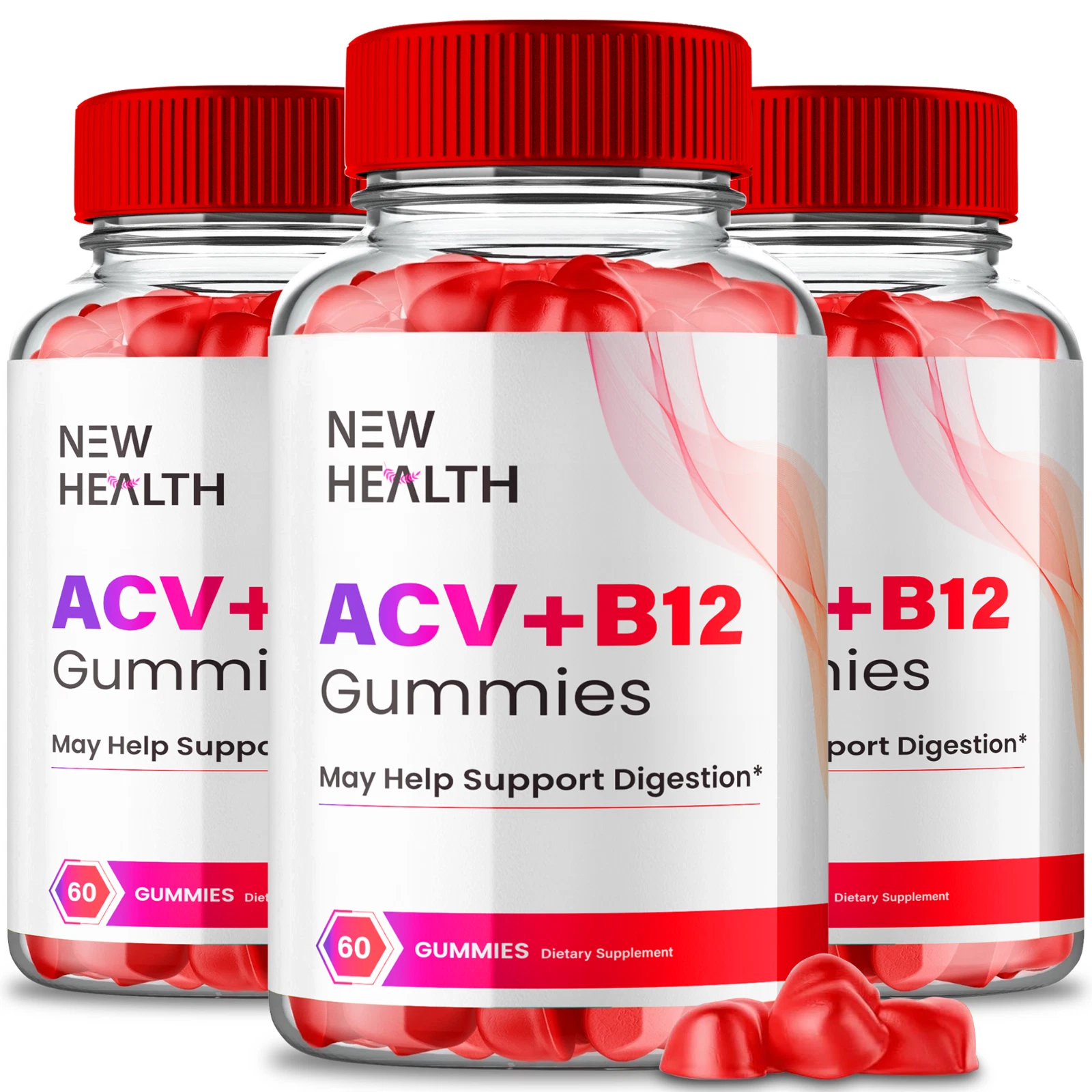 (3 Pack) New Health Keto ACV Gummies for Advanced Weight Loss Management Gummy