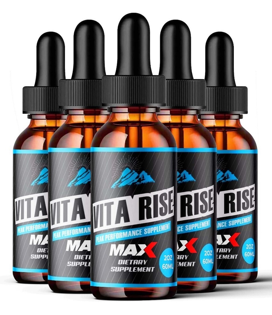 (5 Pack) Vita Rise MAX Drops for Men, Vita-Rise Male Health, Enhancement Formula