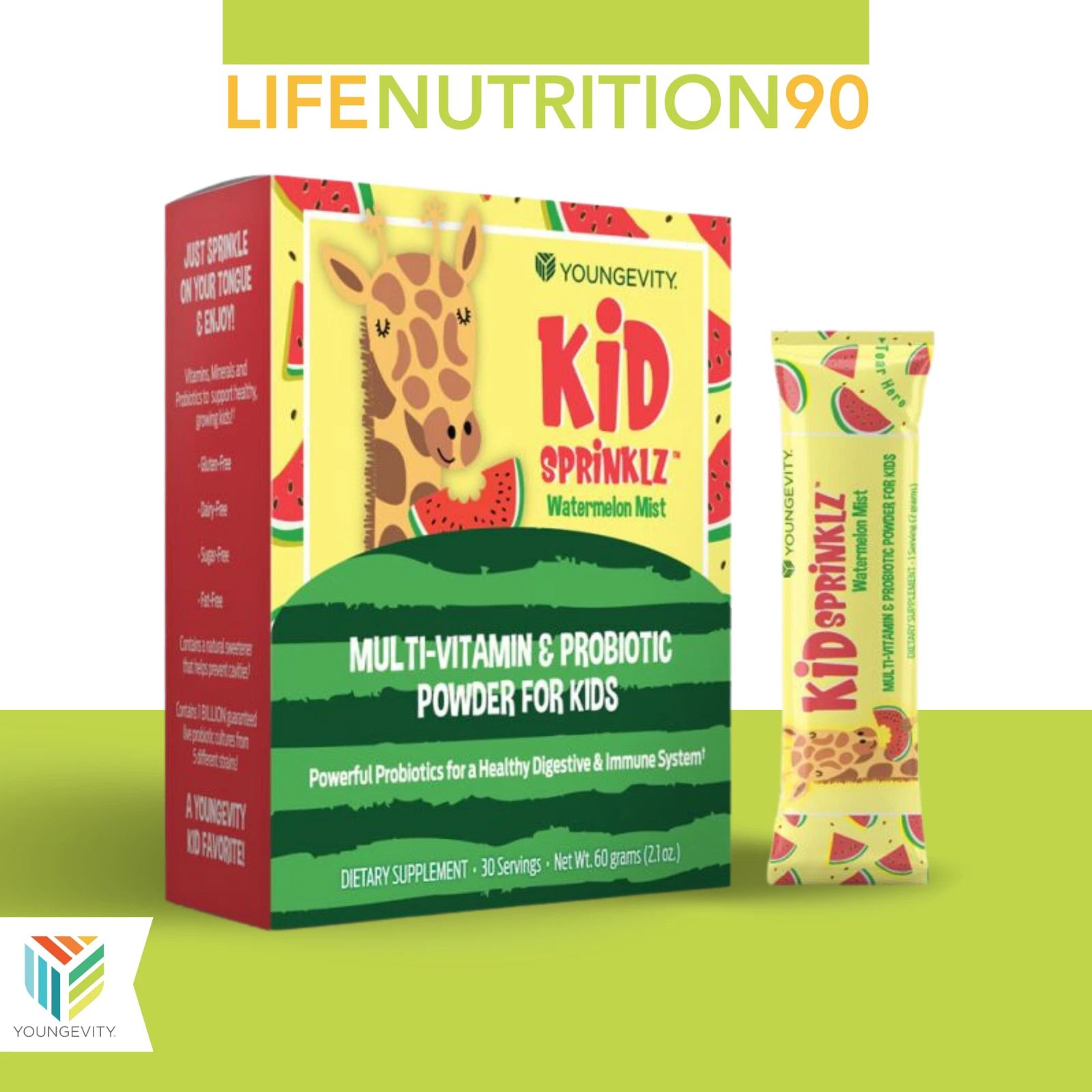 Youngevity Kid Sprinklz / Watermelon Mist - 30 Packets