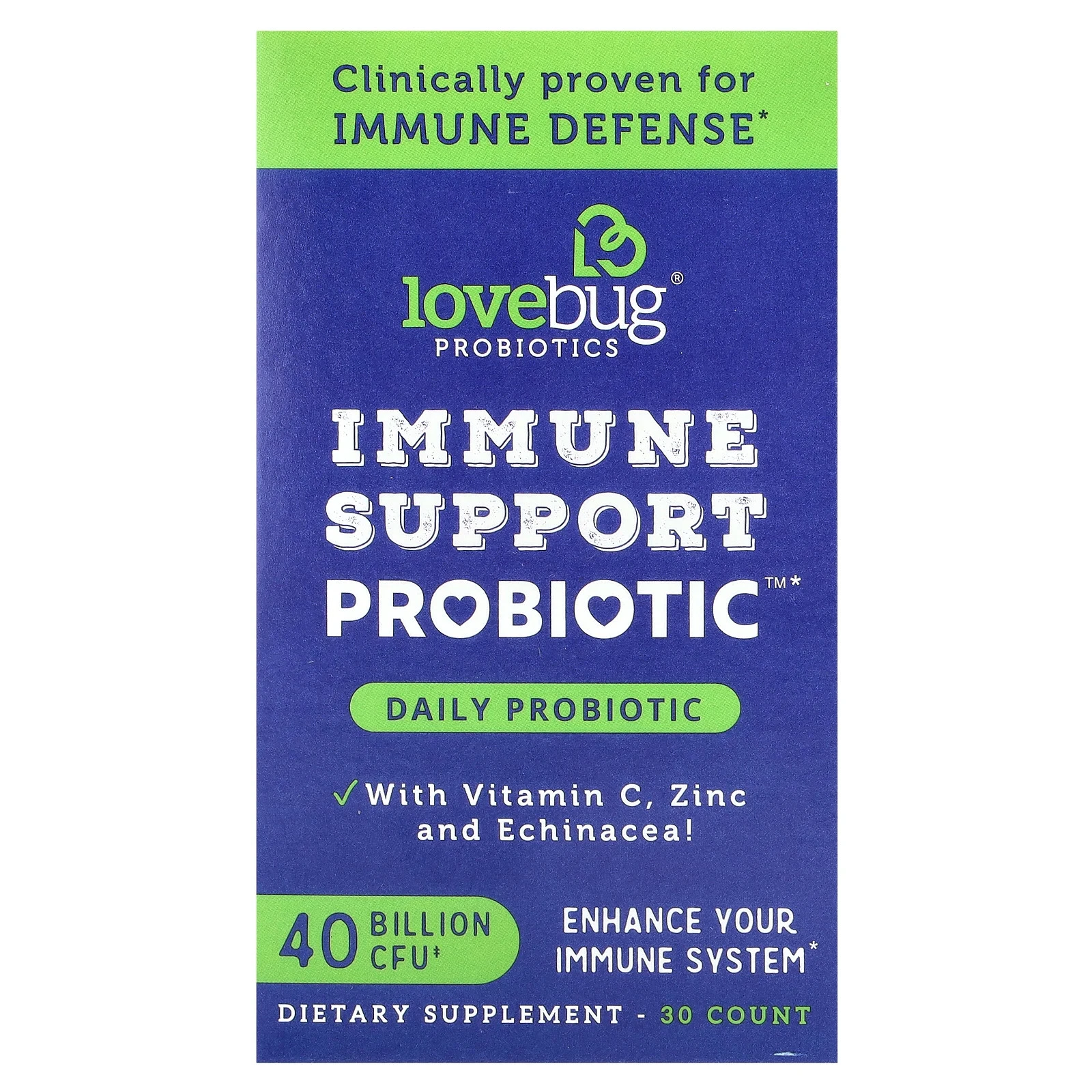 Immune Support Probiotic™, Daily Probiotic, 40 Billion CFU, 30 Capsules