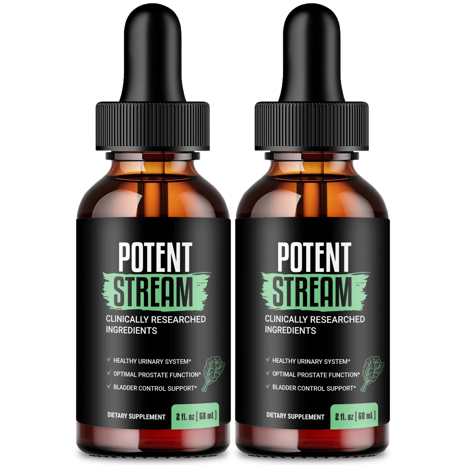 (2 Pack) Potent Stream Drops Prostate Health Men Supplements (2 Bottles)