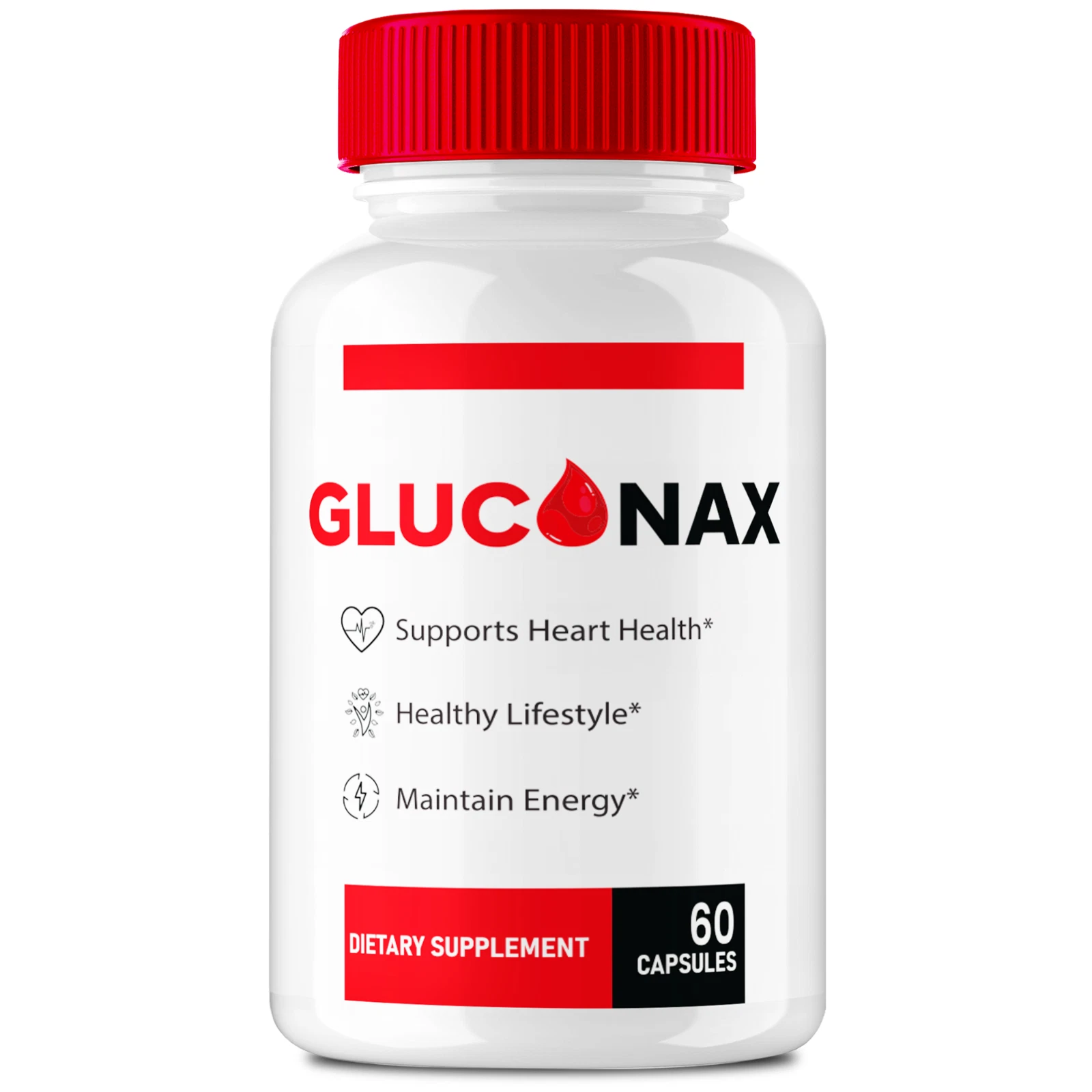 Gluconax Heart Health Pills, Gluco Nax for Blood Sugar Support 60ct