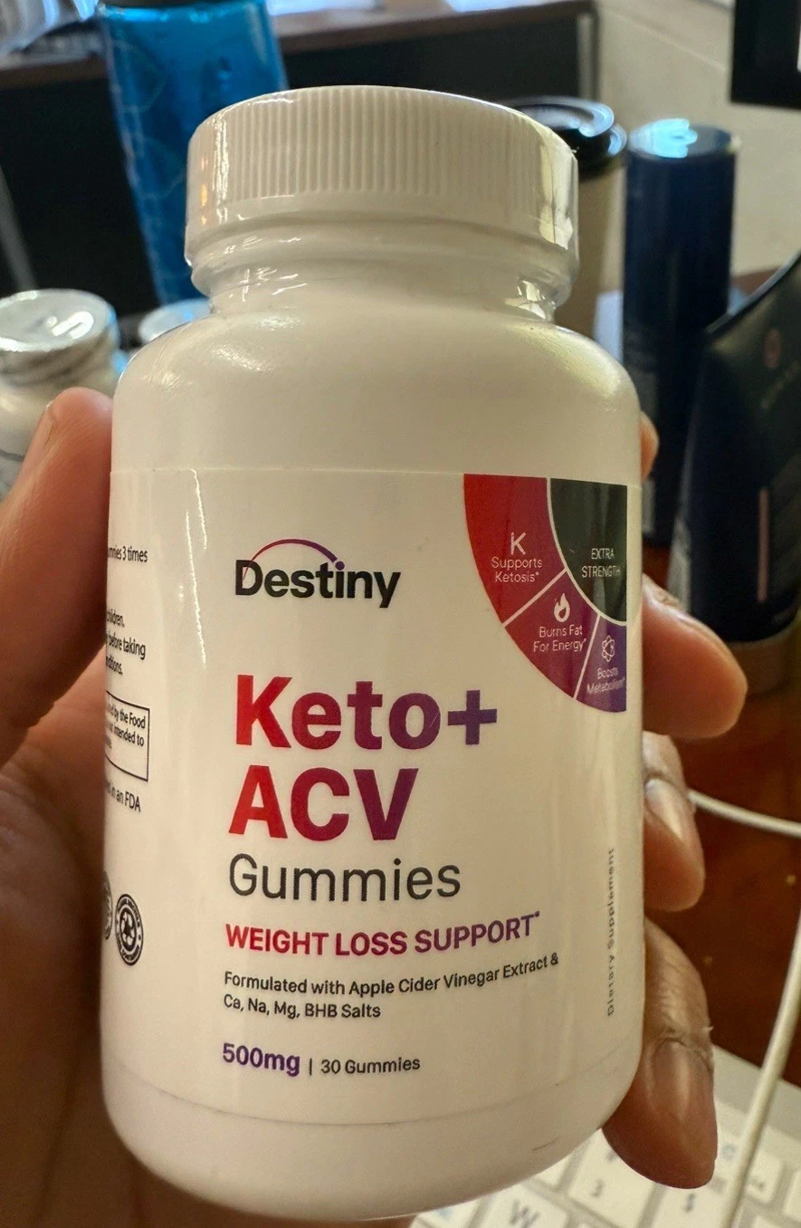 Destiny Keto + ACV Weight loss Gummies to Burn Fat for Energy 30 Ct
