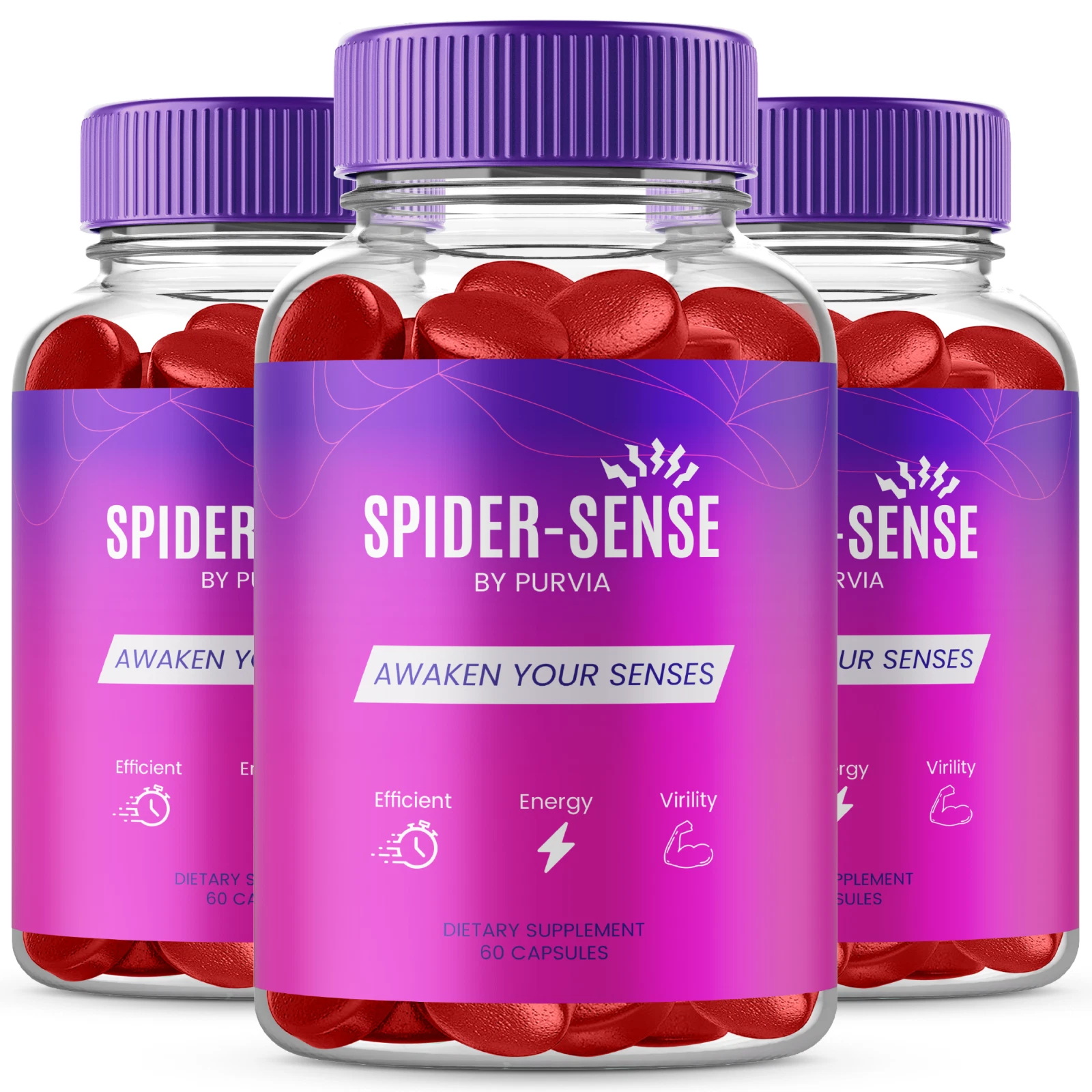 (3 Pack) Spider Sense Gummies Men Overall Strength Formula Support Supplement