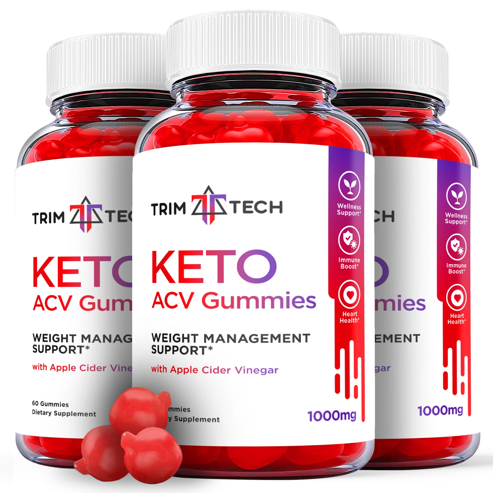 Trim Tech Keto Gummies - Trim Tech Keto ACV Gummies For Weight Loss (3 Pack)