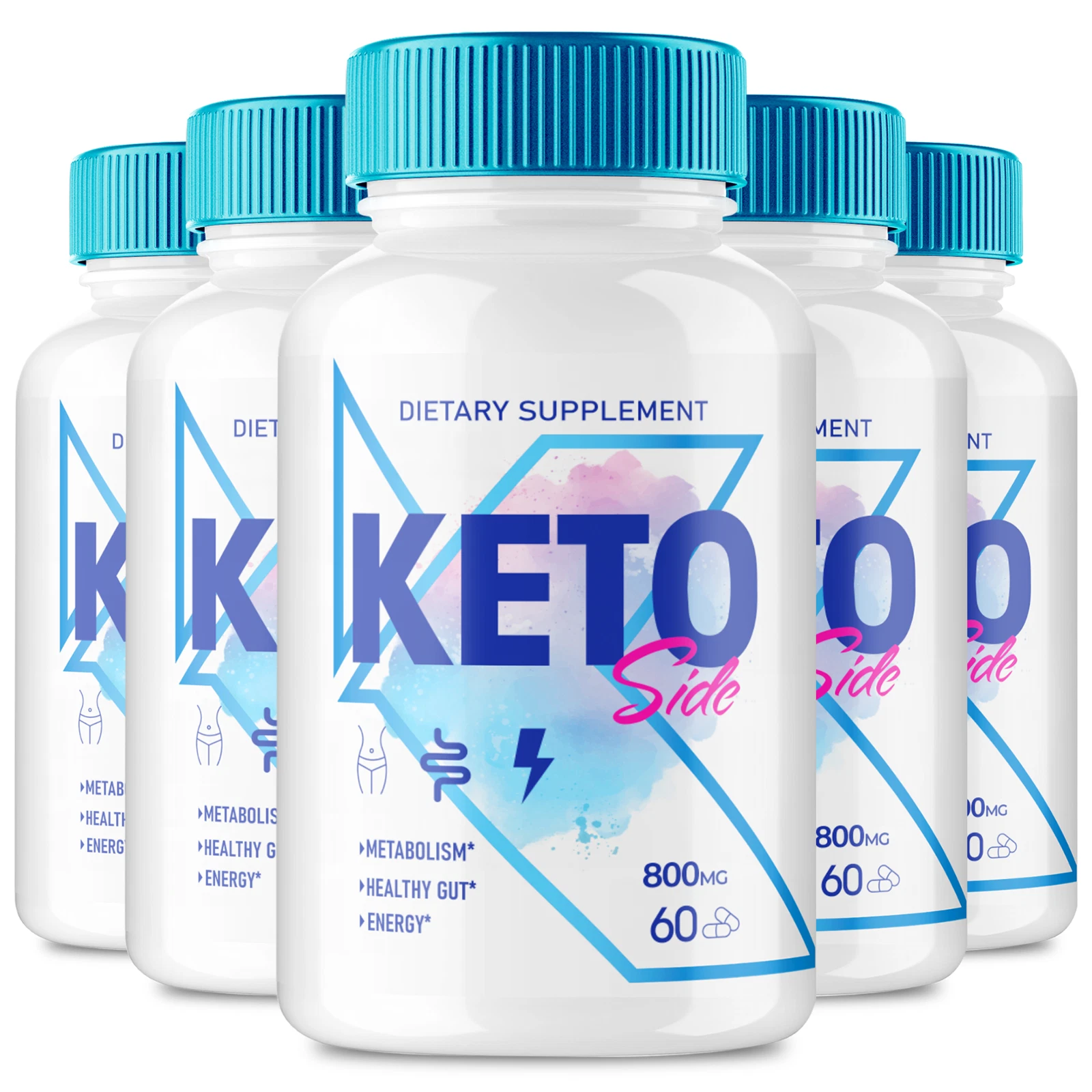 (5 Pack) Keto Side Capsules, Advanced Pills to Support Weight Loss & Digestion