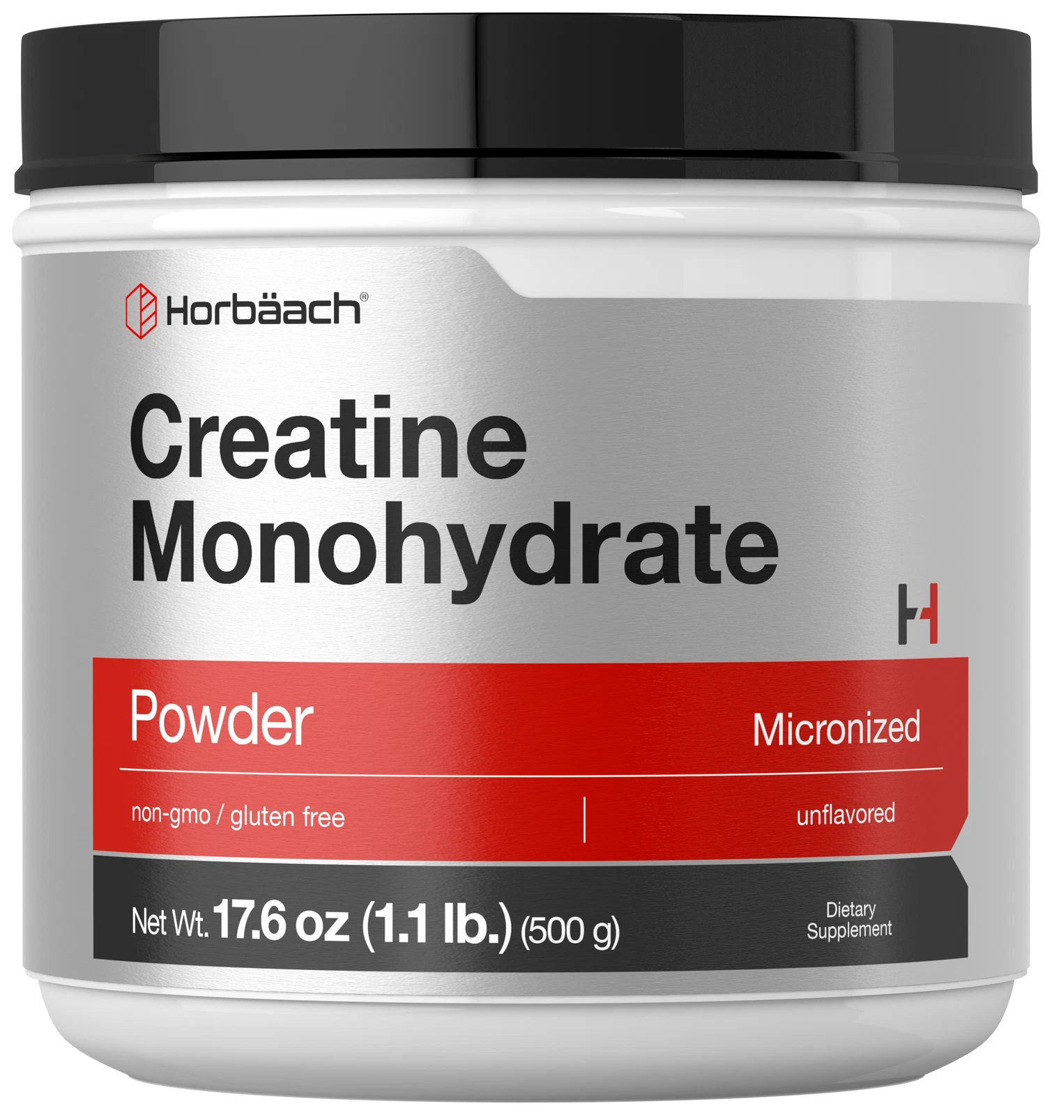Creatine Monohydrate Powder 17.6oz | Micronized, Vegetarian | by Horbaach