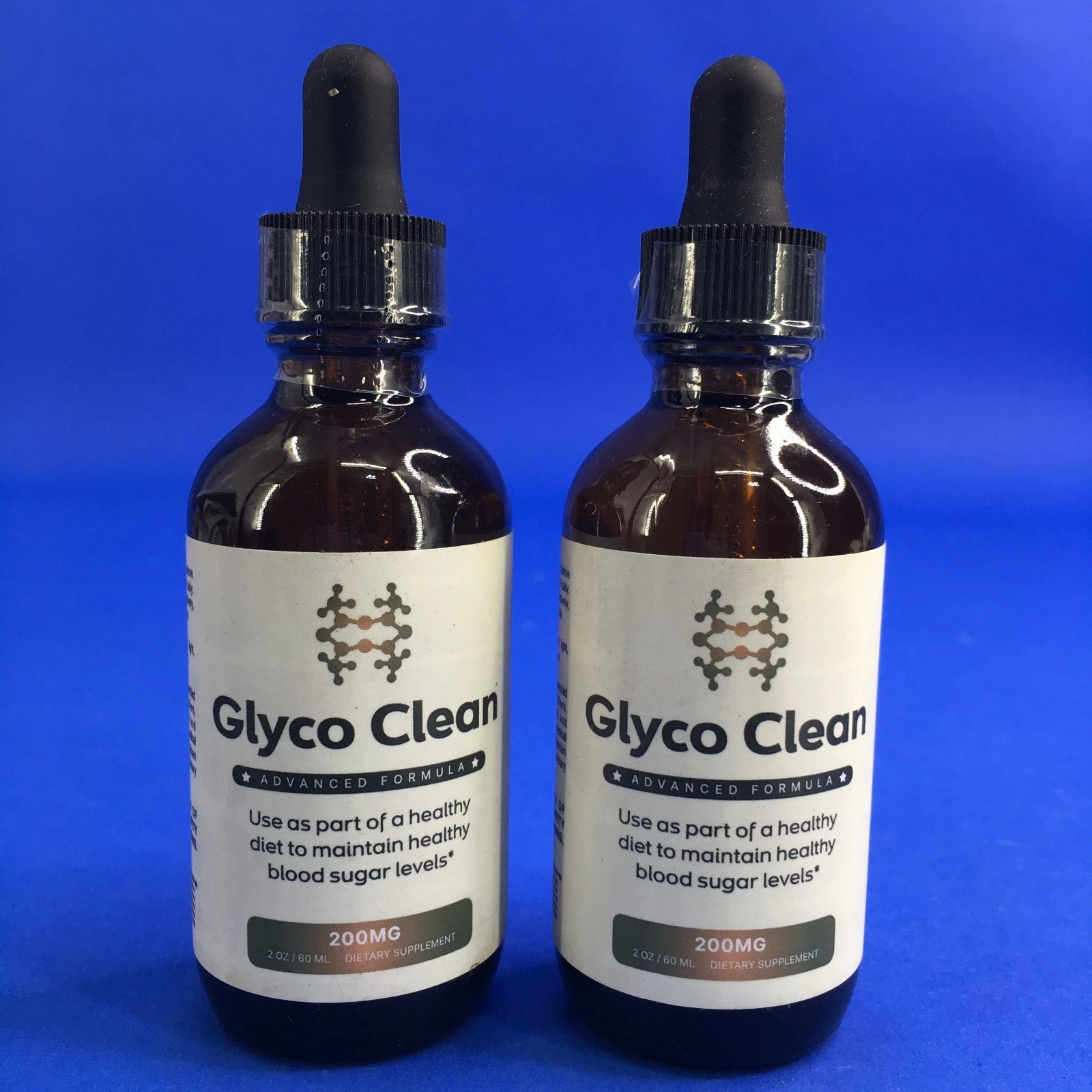 Glyco Clean Advanced Formula Blood Sugar Support 200 Mg 2 oz (Lot of 2)