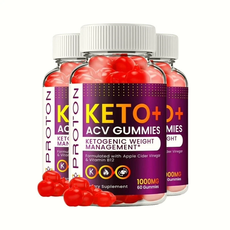 3-Pack Proton Keto ACV gummies, Proton Gummies Weight Loss (180 Gummies)