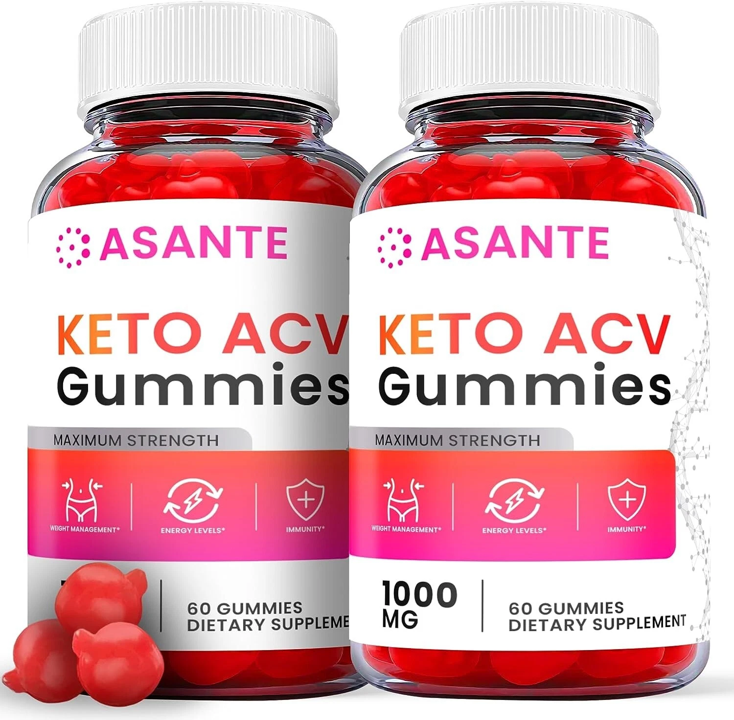 Asante Keto Gummies - Asante Keto ACV Gummies For Weight Loss, Vegan (2 Pack)