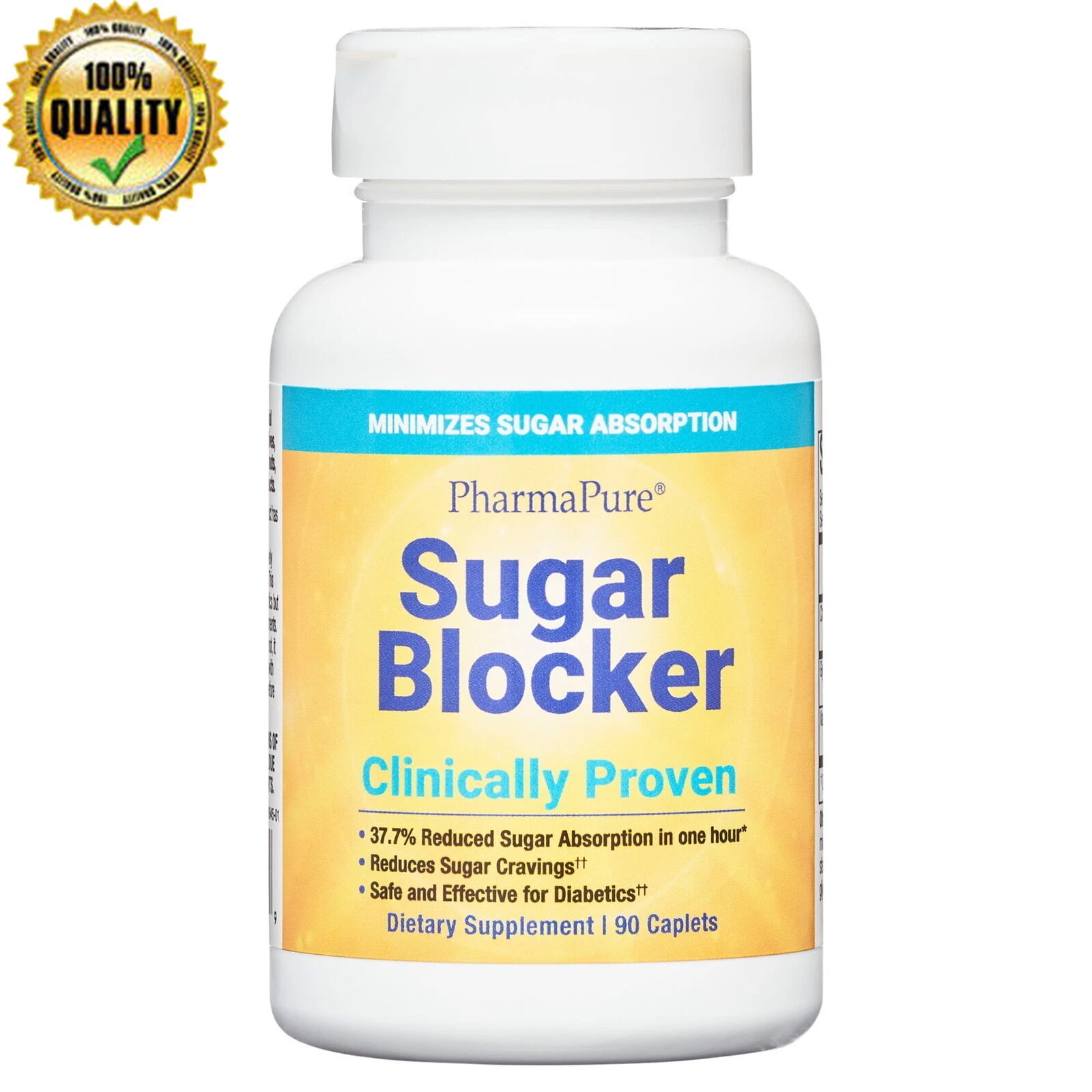 90 Capsules Sugar Blocker Weight Loss Supplement No Wheat Corn Gluten Nut NEW