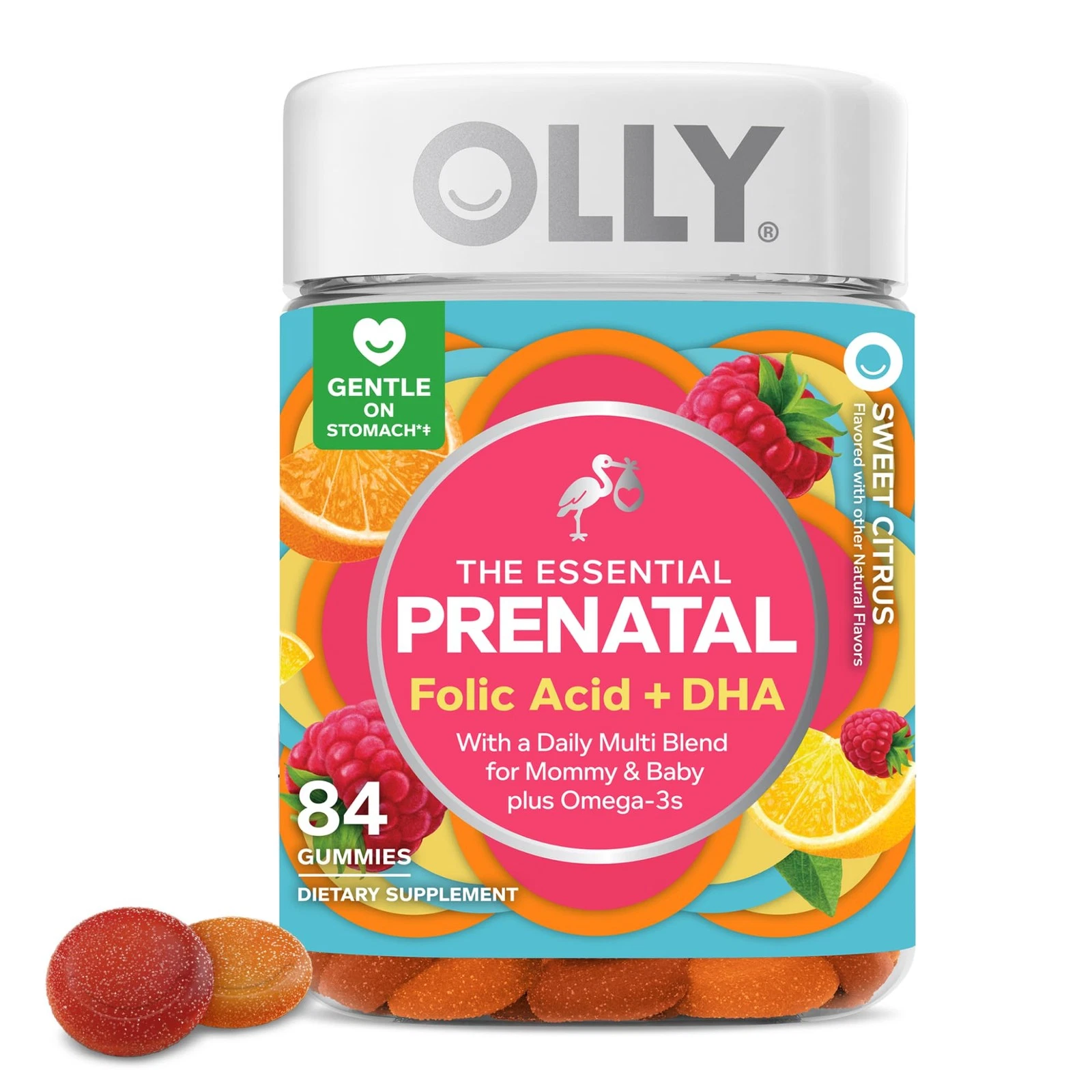 OLLY Essential Prenatal Gummy Multivitamin*06/2025*, Folic Acid, Vitamin D,
