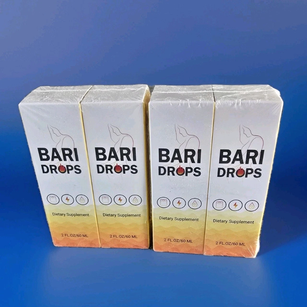 Bari Drops, Hunger & Metabolism Support Drops Featuring GLP-1, 4pack X 2oz
