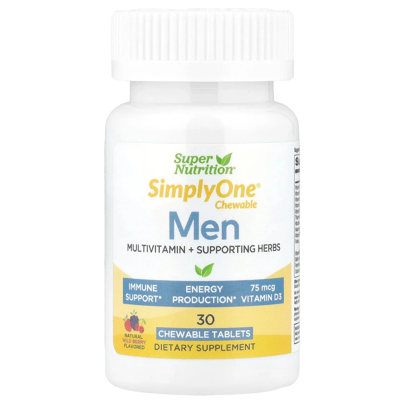 SimplyOne®, Men’s Multivitamin + Supporting Herbs with Vitamin A, Vitamin C,