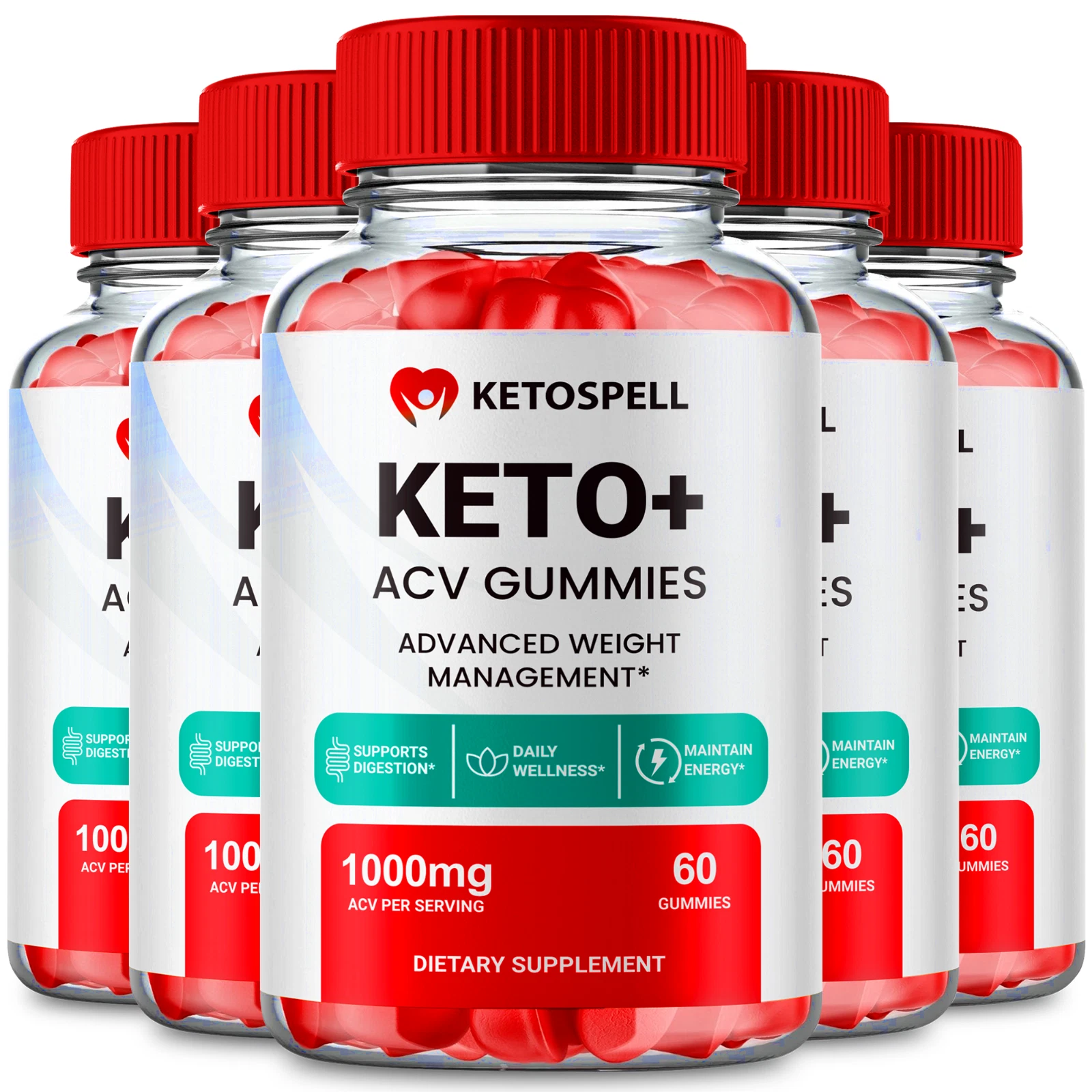 (5 Pack) Keto Spell ACV Gummies, Keto Spell ACV Weight Loss Gummy (300 Gummies)