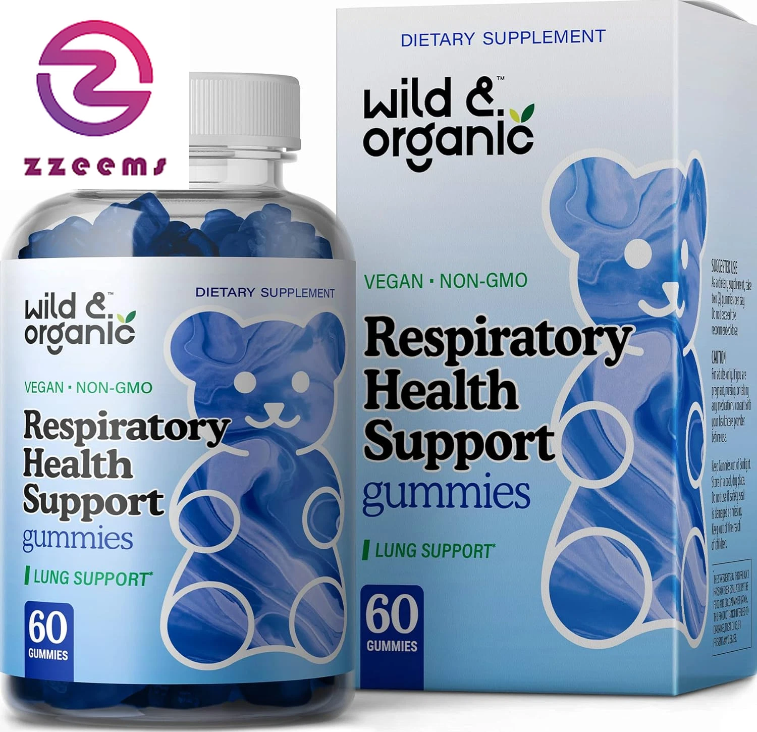 Respiratory Health Support Gummies 60 Chewables Mullein Leaf