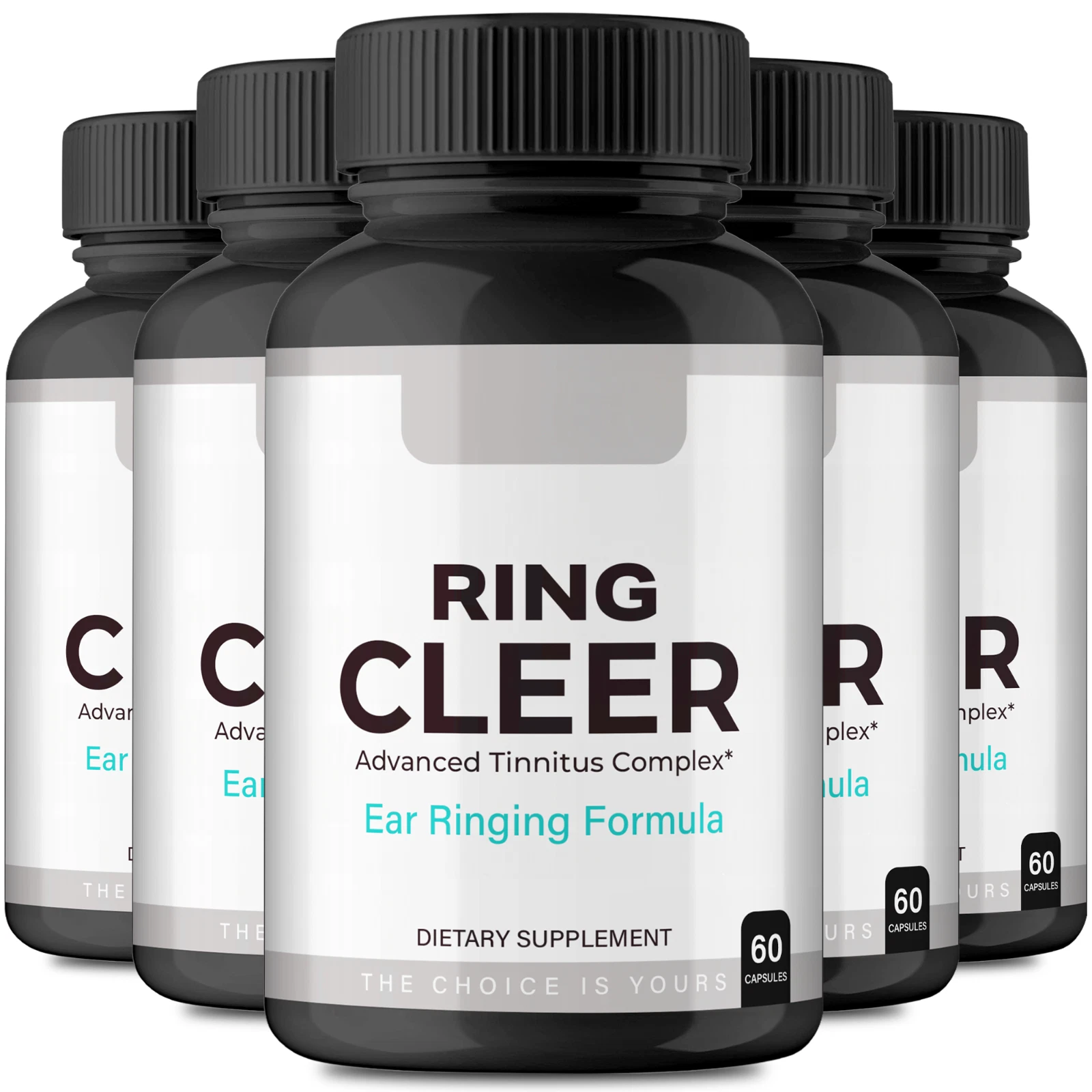 (5 Pack) Ring Cleer Tinnitus Relief for Ringing Ears Capsules (300 Capsules)