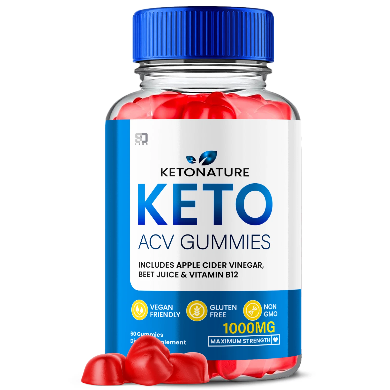 Keto Nature Keto ACV Gummies - For Weight Management & Healthy Body - 60 Gums