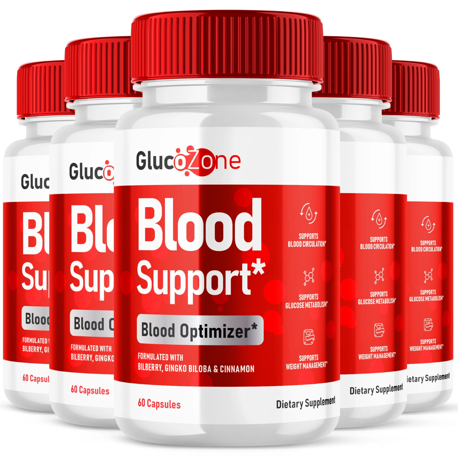 GlucoZone Blood Optimizer Advanced Max Formula Glycogen Supplement 300 Capsules