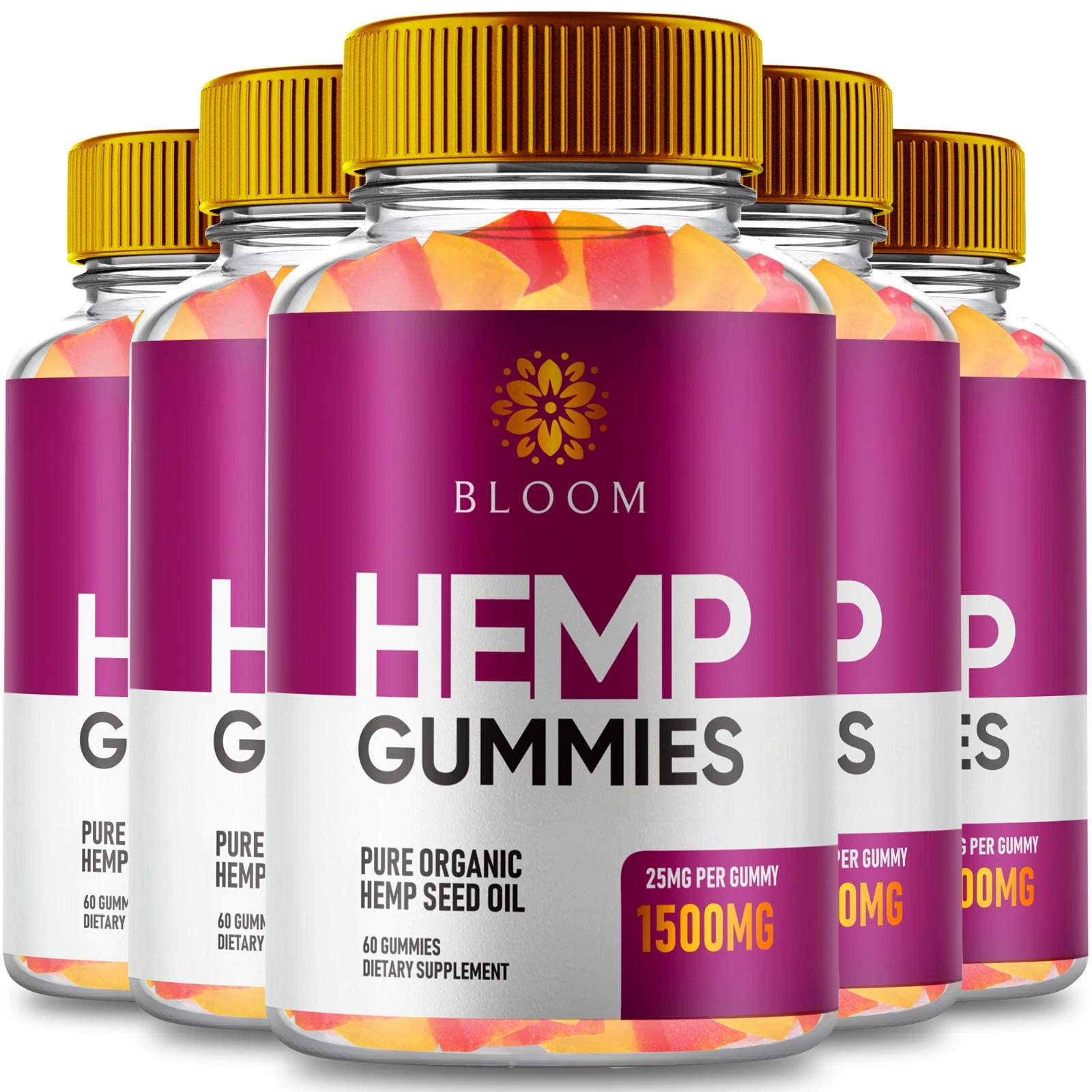 (5 Pack) Bloom Gummies Extra Strength Health and Wellness Support (300 Capsules)