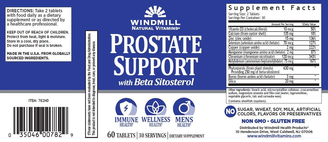 Prostate Support Supplement –Healthy Urine Flow, Bladder & Prostate Function 60T