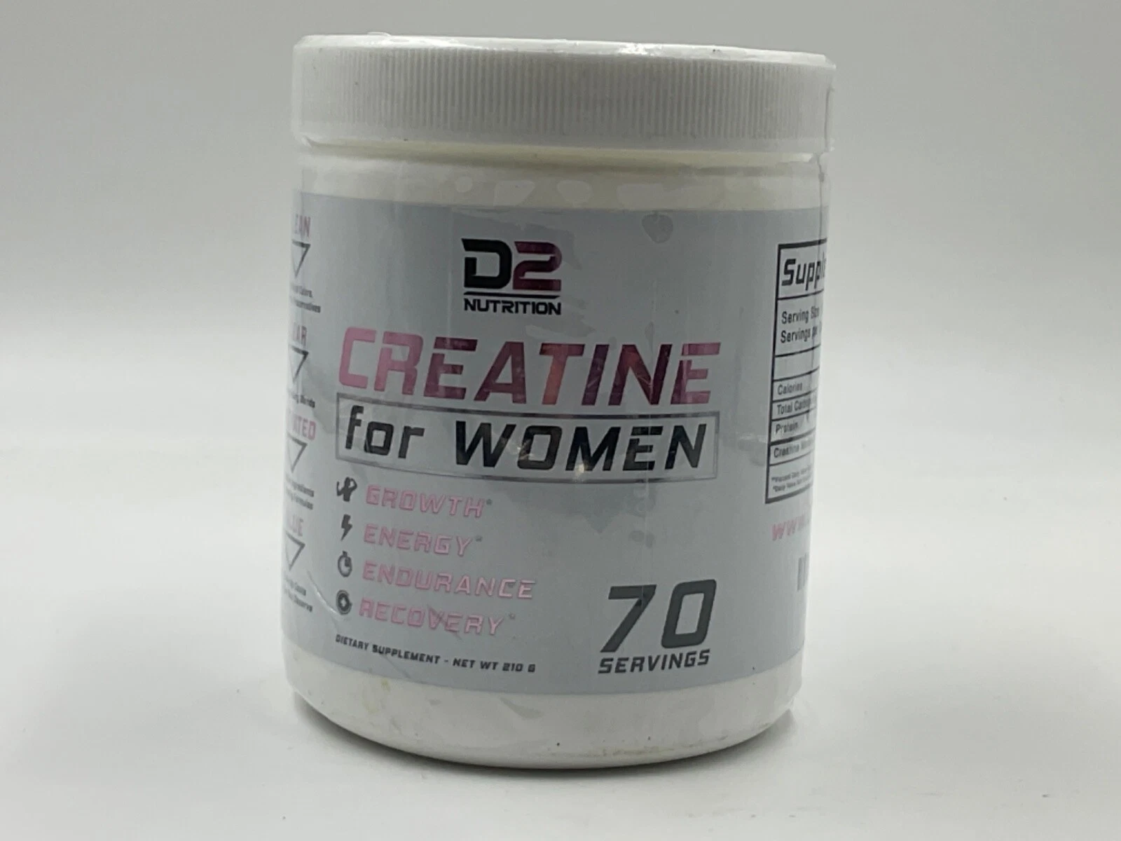 D2 Nutrition Creatine for Women, 70 Servings