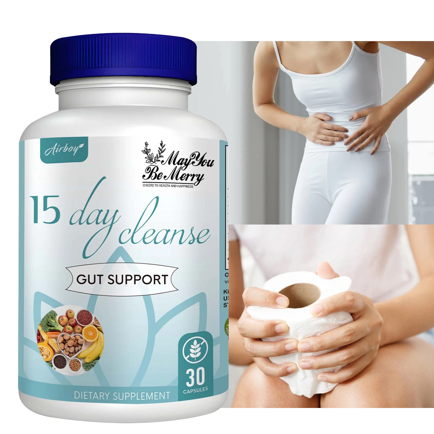 15 Day Cleanse - Gut and Colon Support, Detox, Weight Loss, Constipation Relief