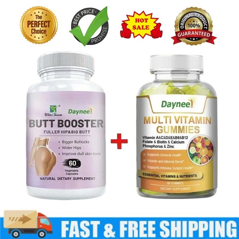 1 bottle of female buttock enlargement tablets+1 bottle of multivitamin gummies
