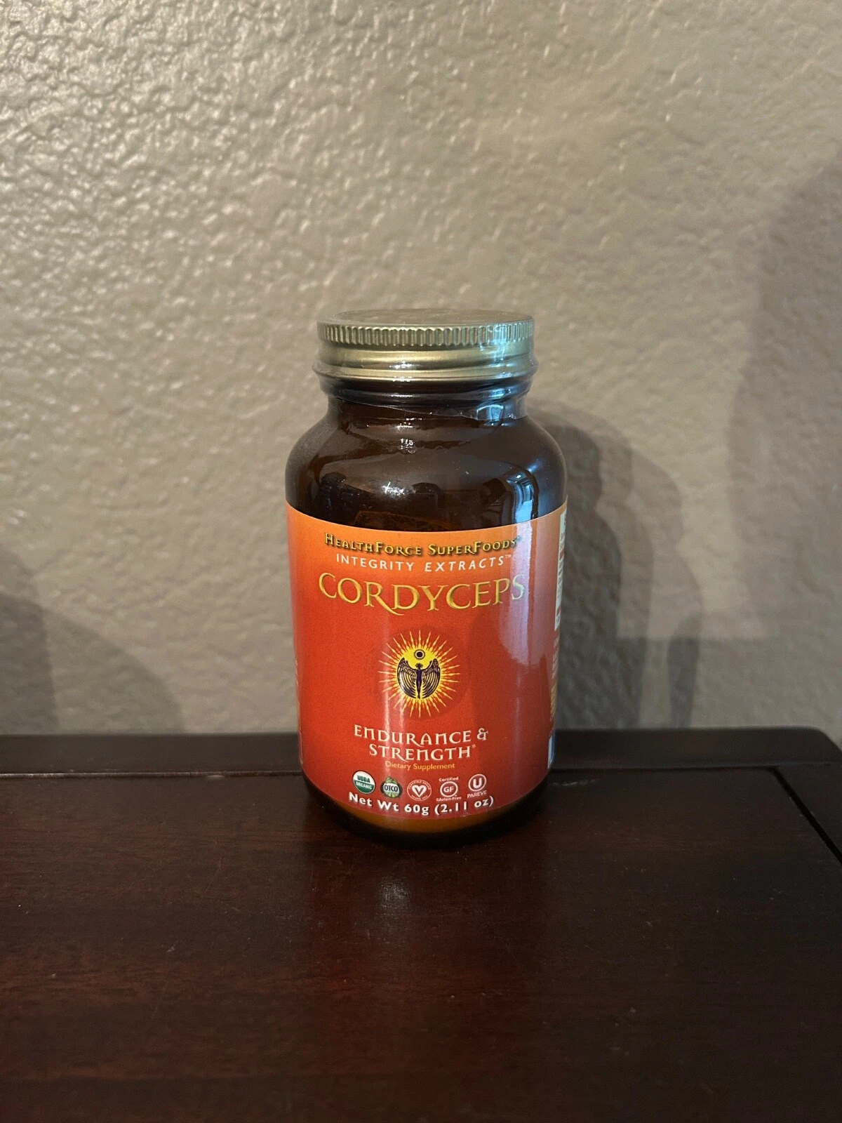 HealthForce SuperFood Integrity Extracts Cordyceps Powder 60g Endurance EXP 2/25