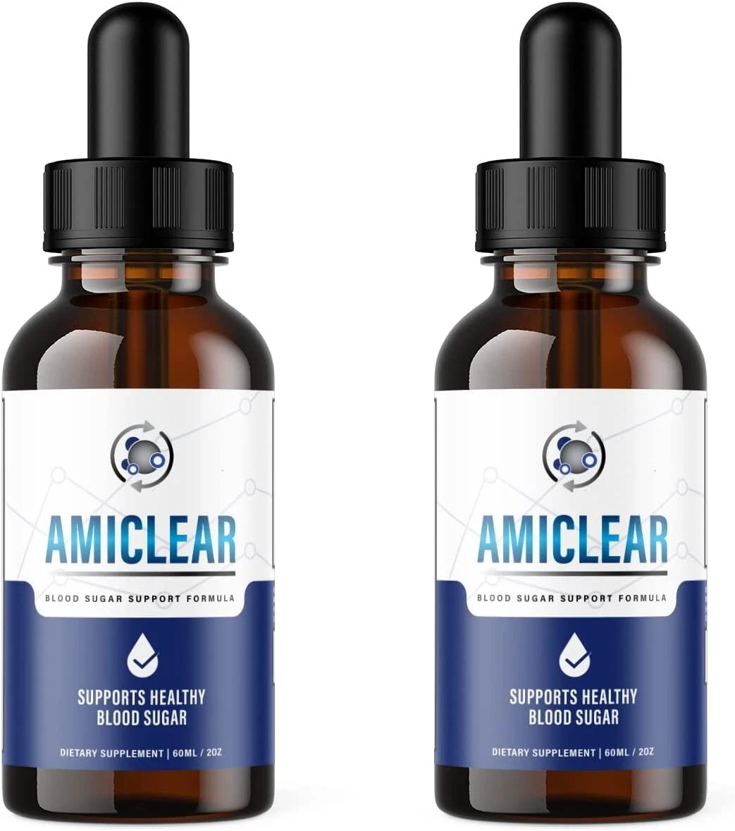 2 Pack - Amiclear - Healthy Blood Sugar Support Supplement Drops - 120 ML