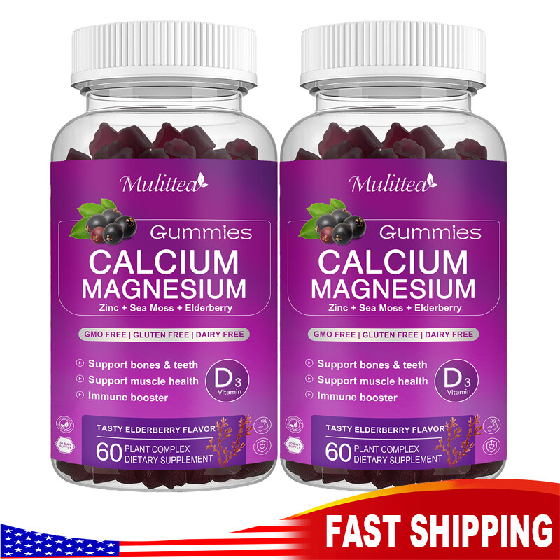 2 Bottles Zinc Calcium Magnesium & Vitamin D Complex Bone Muscle Immune Support
