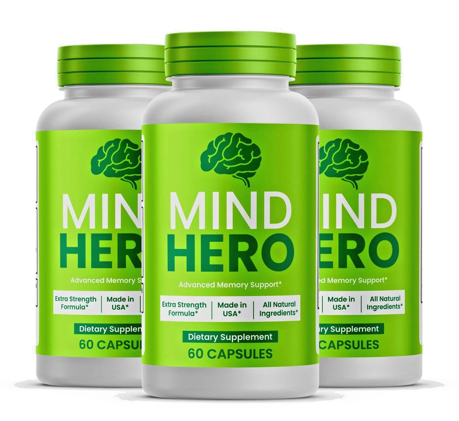 Mind Hero Brain Supplement, MindHero Cognitive Support for Memory (180 Capsules)