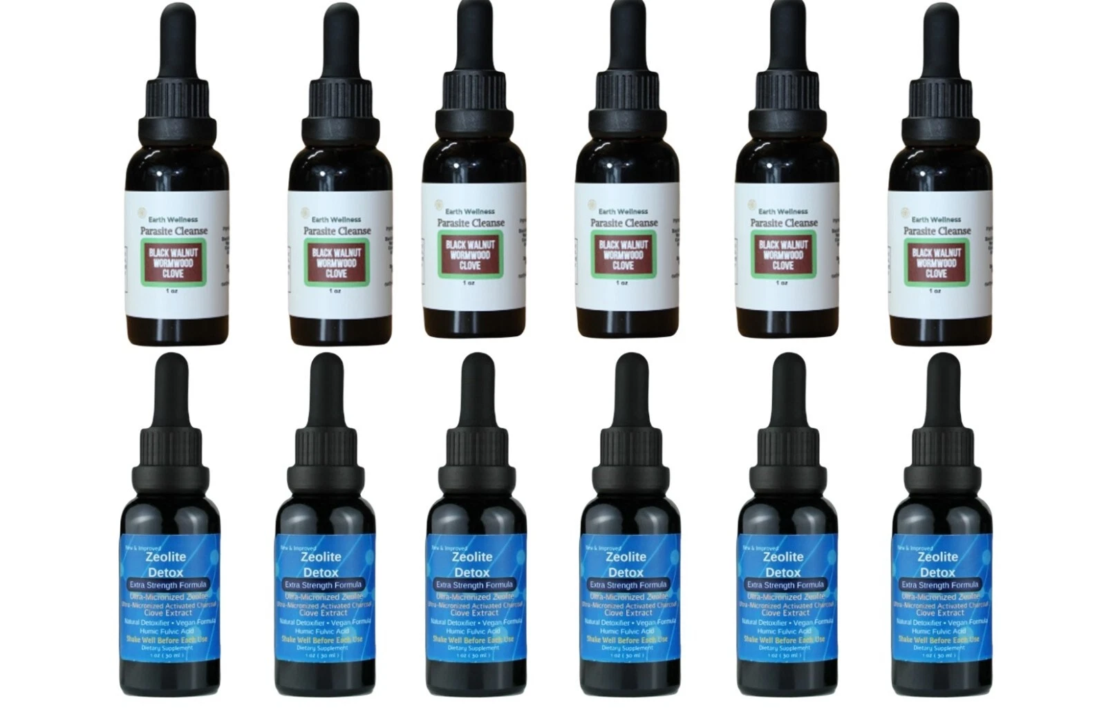 Zeolite Liquid METAL and PARASITE DETOX, 12 pack Liquified Body DETOX exp 2027